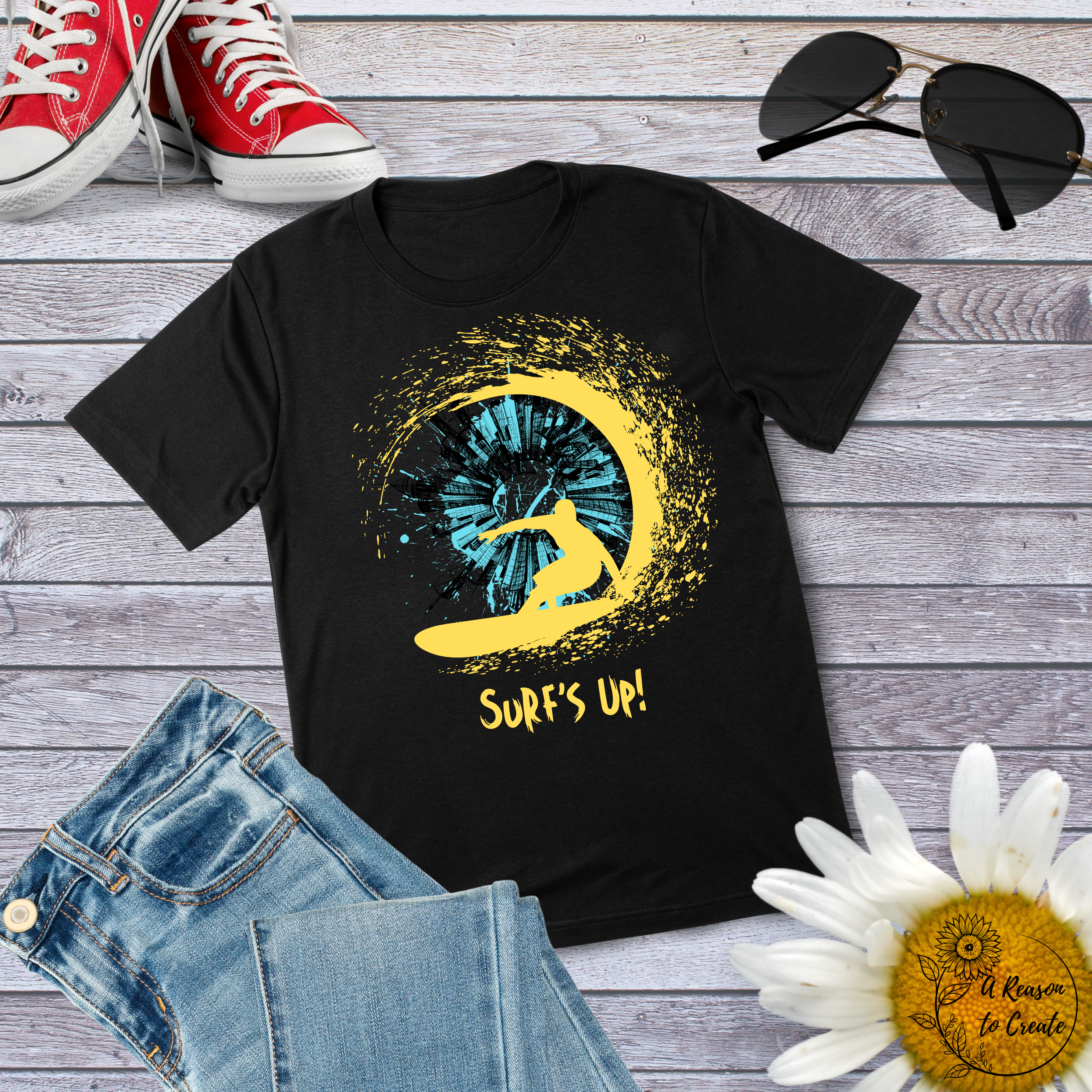 Surf's Up Unisex Softstyle T-Shirt, Beach Lover Gift, Summer Wear, Surfing Apparel, Vacation Outfit, Casual Everyday Tee