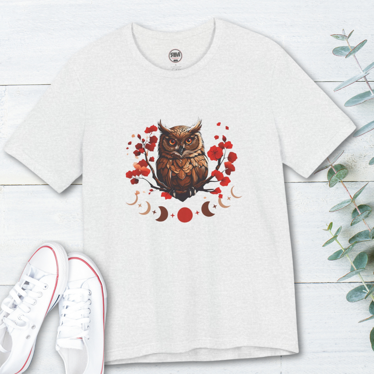 Owl Cherry Blossom Women's Tee