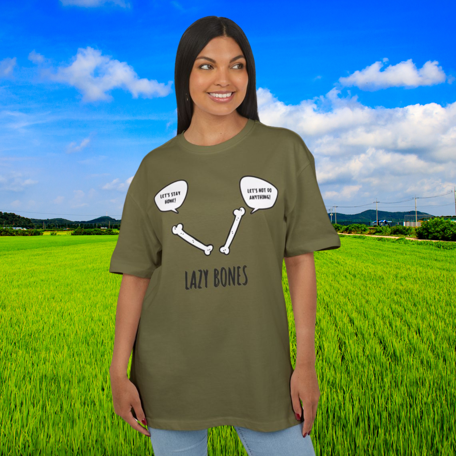 Lazy Bones - Unisex Heavy Oversize Tee Lazy Bones - Unisex Heavy Oversize Tee