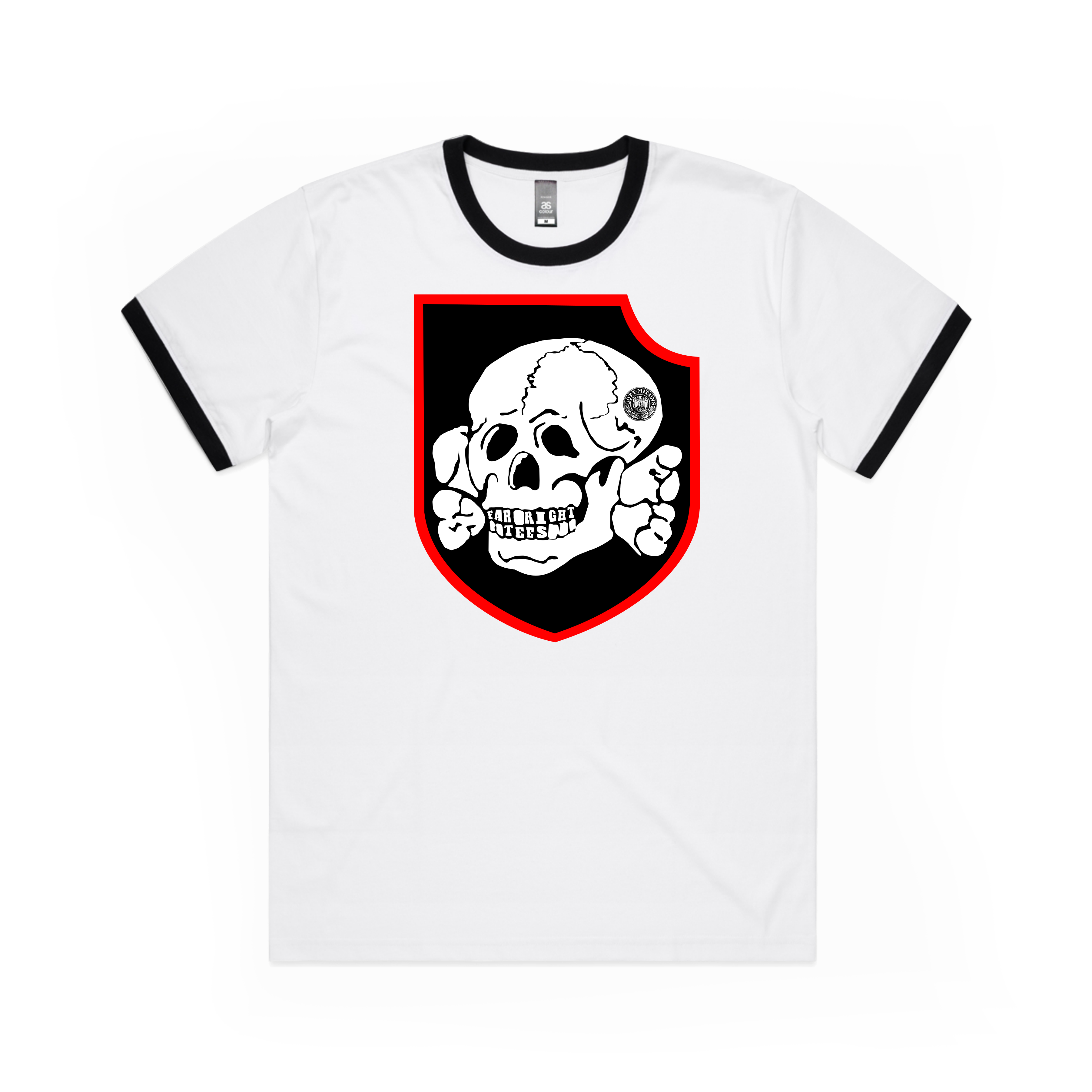 Men's Far Right Tees Logo Ringer Tee - Casual Style, Cool Gift for Him, Vintage Vibe, Perfect for Parties, Everyday Wear, Festivals
