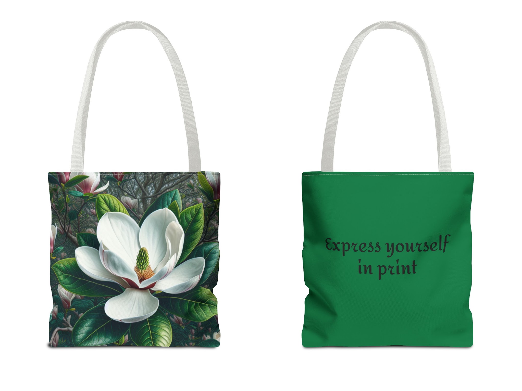 Personalizable Tote Bag (AOP), Southern Magnolia product thumbnail image
