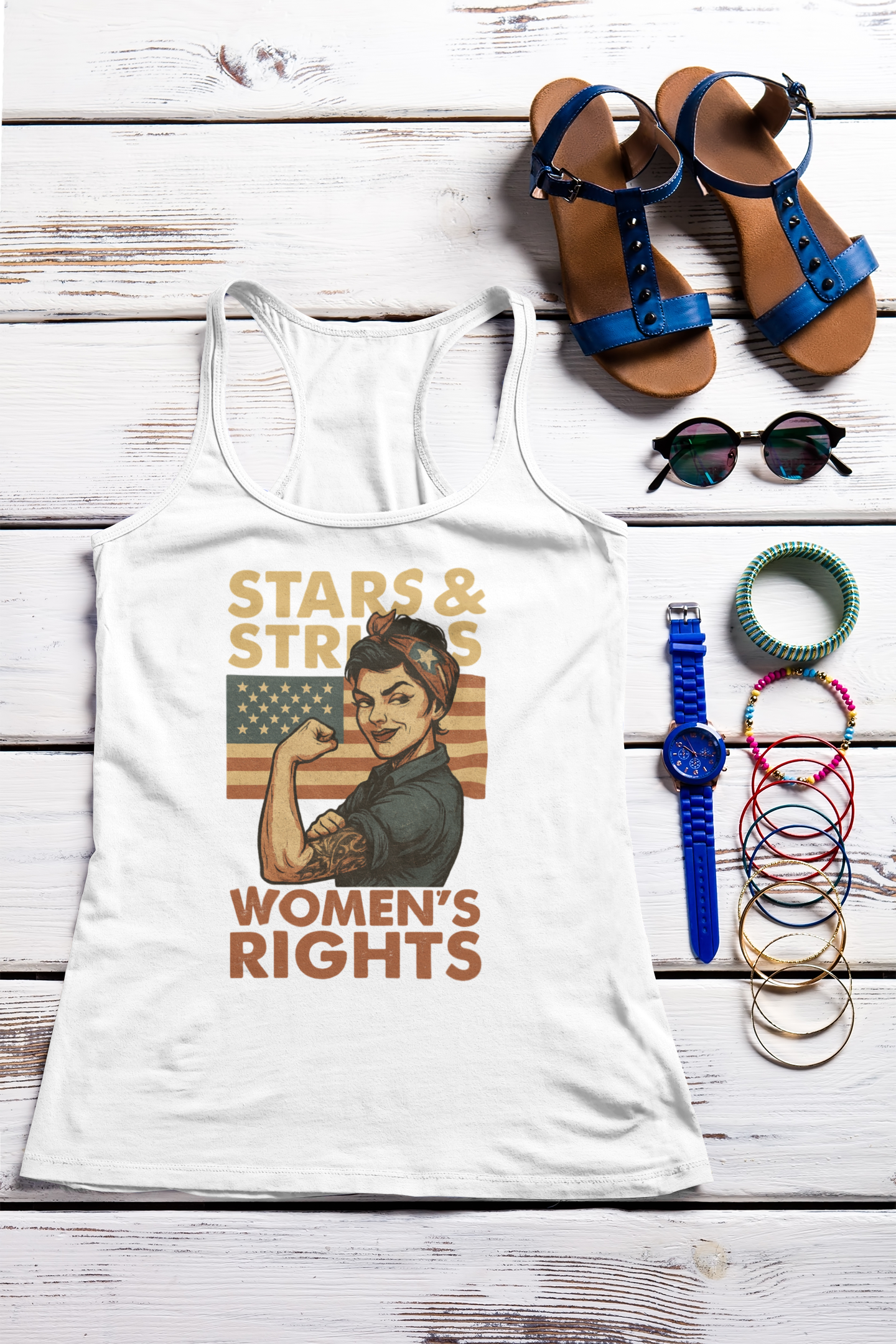 Stars, Stripes &amp; Women’s Rights Racerback Tank product thumbnail image
