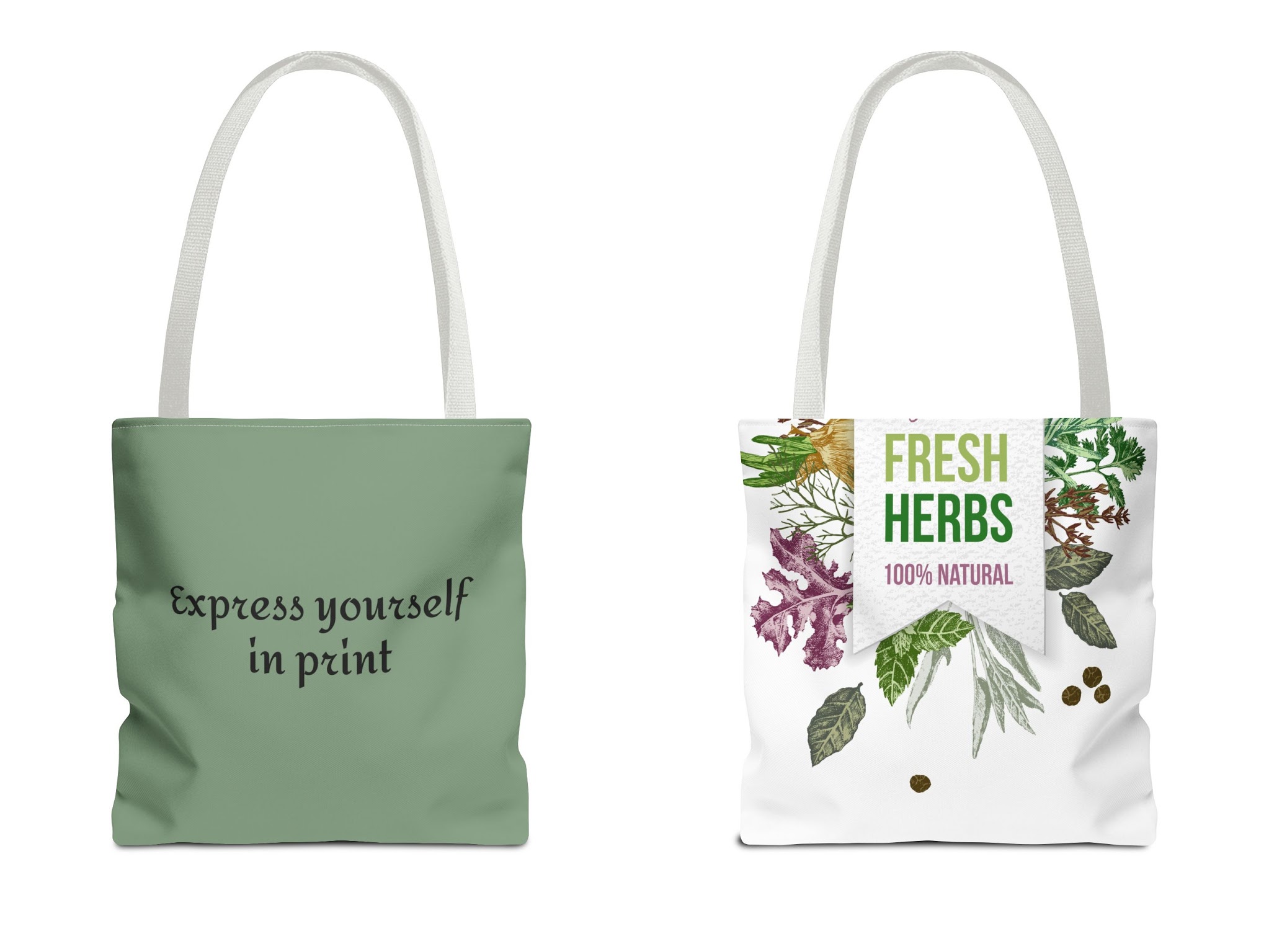 Personalizable Tote Bag (AOP), Farm Fresh Herbs