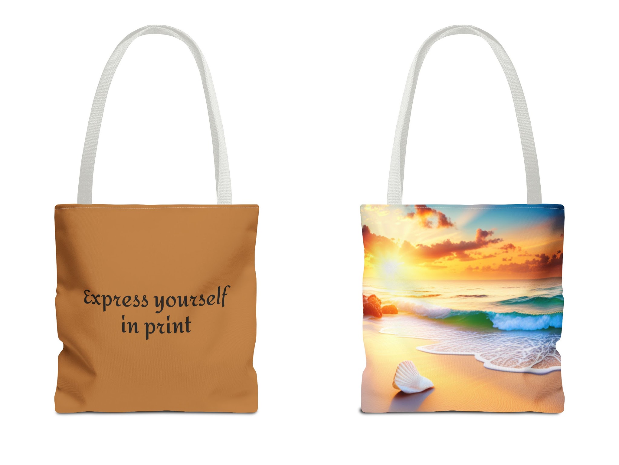 Personalizable Tote Bag (AOP), Beach product thumbnail image Personalizable Tote Bag (AOP), Beach product thumbnail image