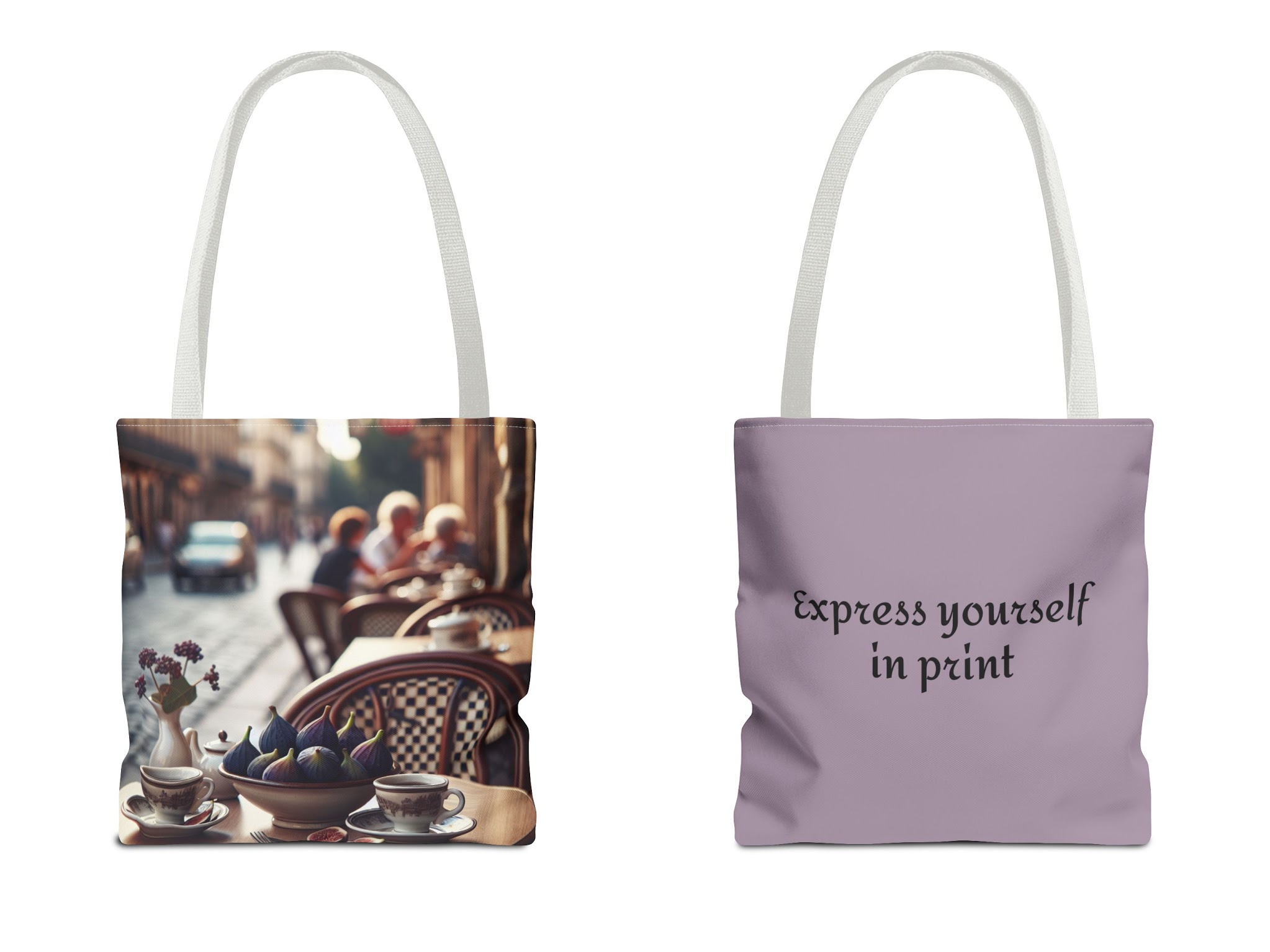 Personalizable Tote Bag (AOP), Sidewalk Bistro product thumbnail image