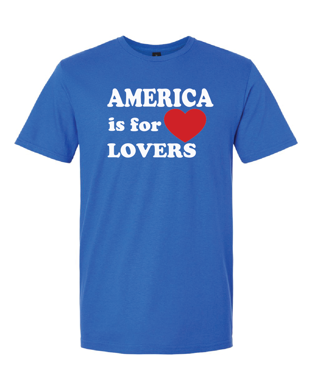 America is for Lovers (Blue) Unisex Softstyle Tee, American Pride, Patriotic, 4th of July product thumbnail image America is for Lovers (Blue) Unisex Softstyle Tee, American Pride, Patriotic, 4th of July product thumbnail image