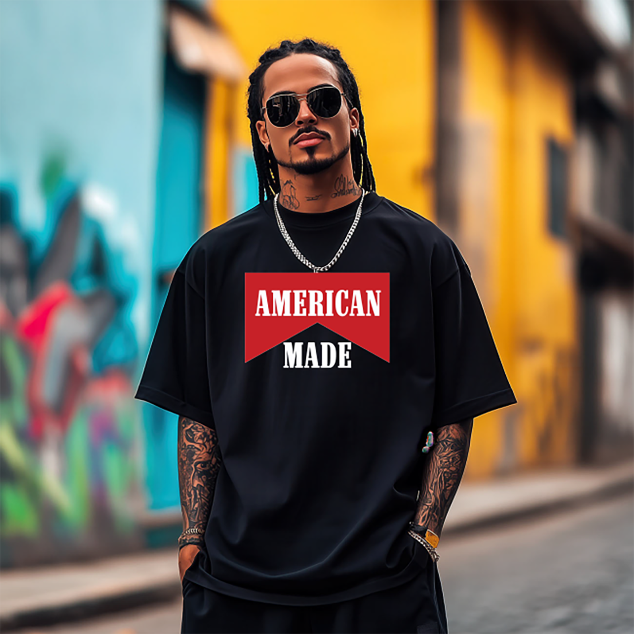 American Made (Front Design Only) Unisex Softstyle Tee, Independence Day, American, Marlboro, Patriotic Apparel product thumbnail image American Made (Front Design Only) Unisex Softstyle Tee, Independence Day, American, Marlboro, Patriotic Apparel product thumbnail image