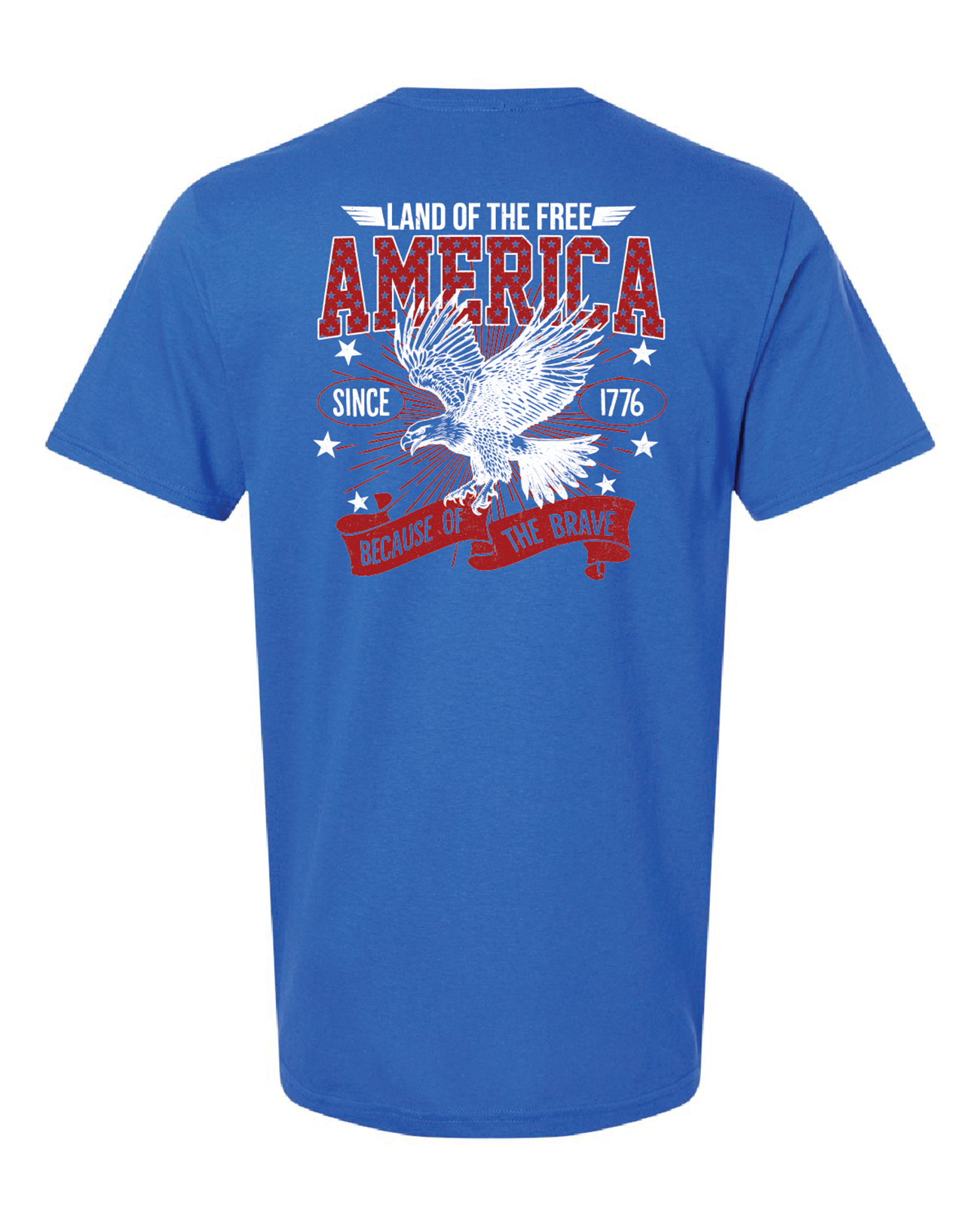 Land Of The Free Eagle (Blue), 4th of July Apparel, Patriotic, American Apparel Land Of The Free Eagle (Blue), 4th of July Apparel, Patriotic, American Apparel