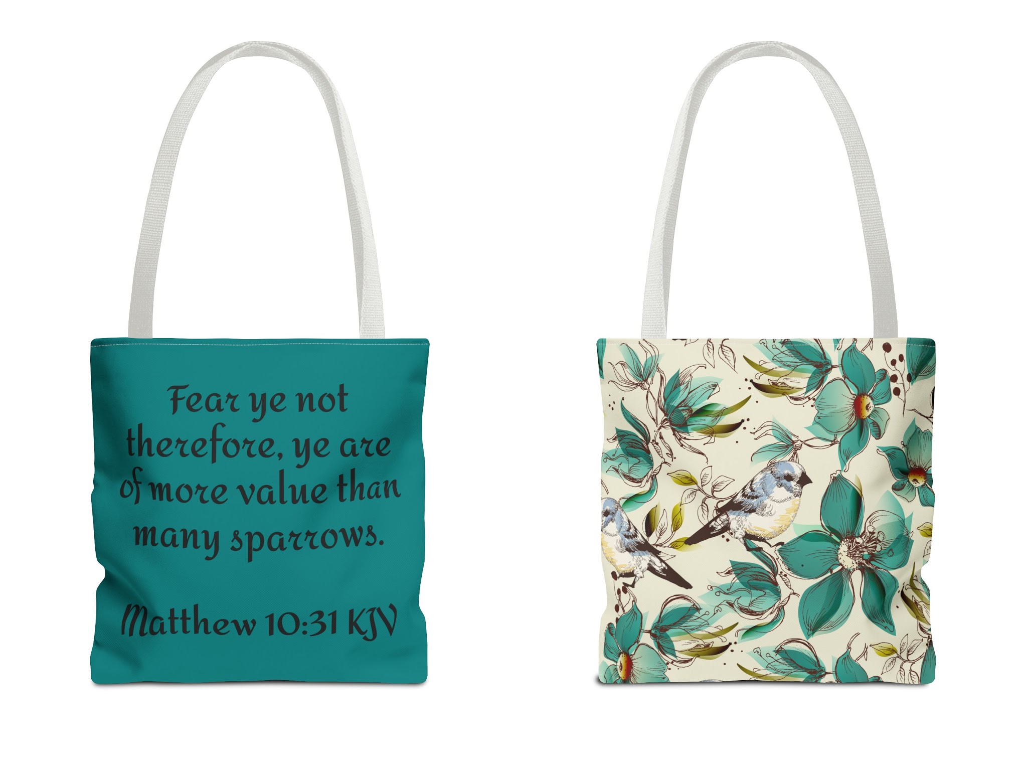Blue Bird Tote with Bible Verse (AOP