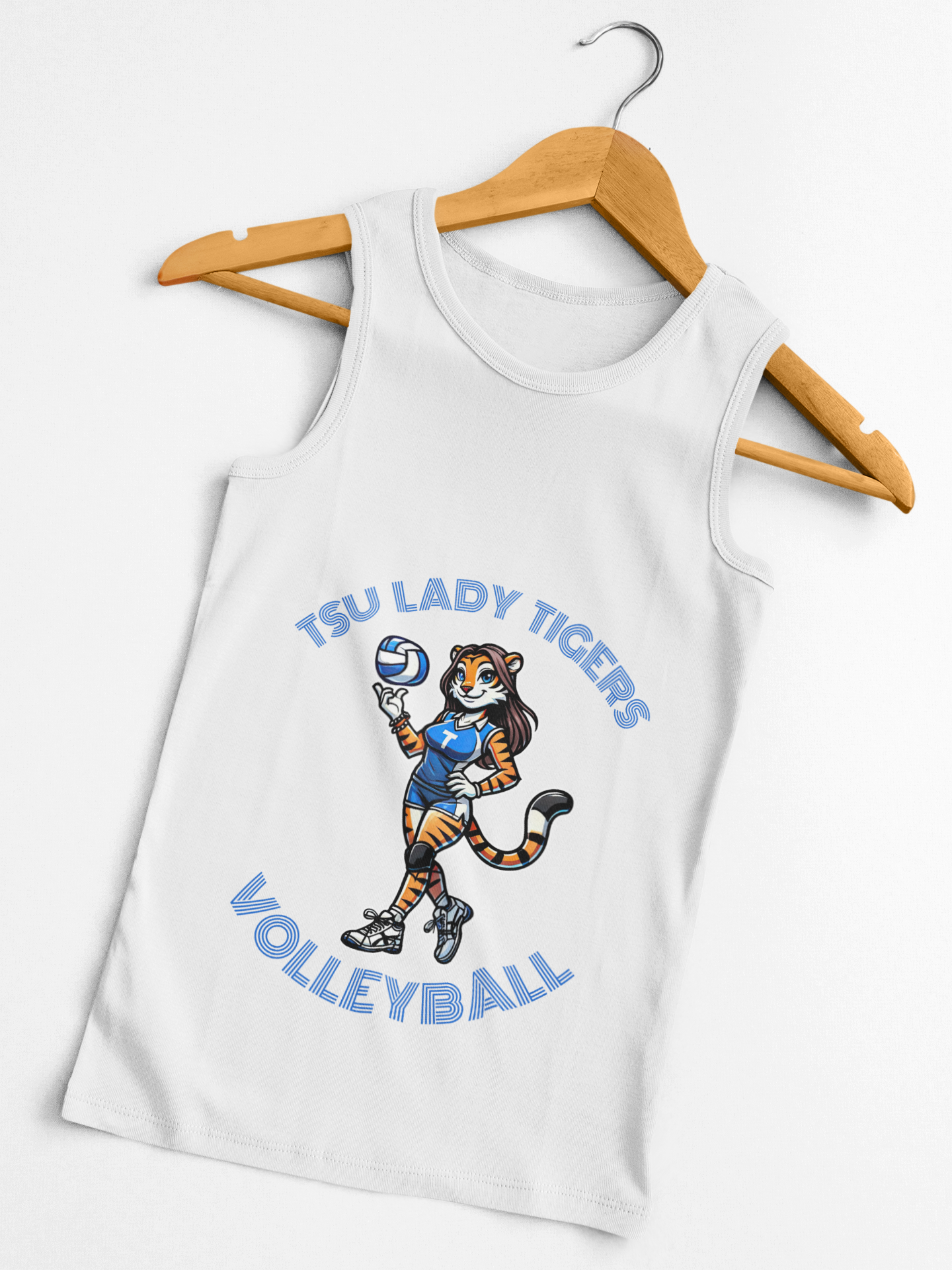 TSU Lady Tigers Volleyball Racerback Tank - Sporty Women's Tee for Fitness, Beach, Team Events, Gym Wear, Workout Gear product thumbnail image TSU Lady Tigers Volleyball Racerback Tank - Sporty Women's Tee for Fitness, Beach, Team Events, Gym Wear, Workout Gear product thumbnail image