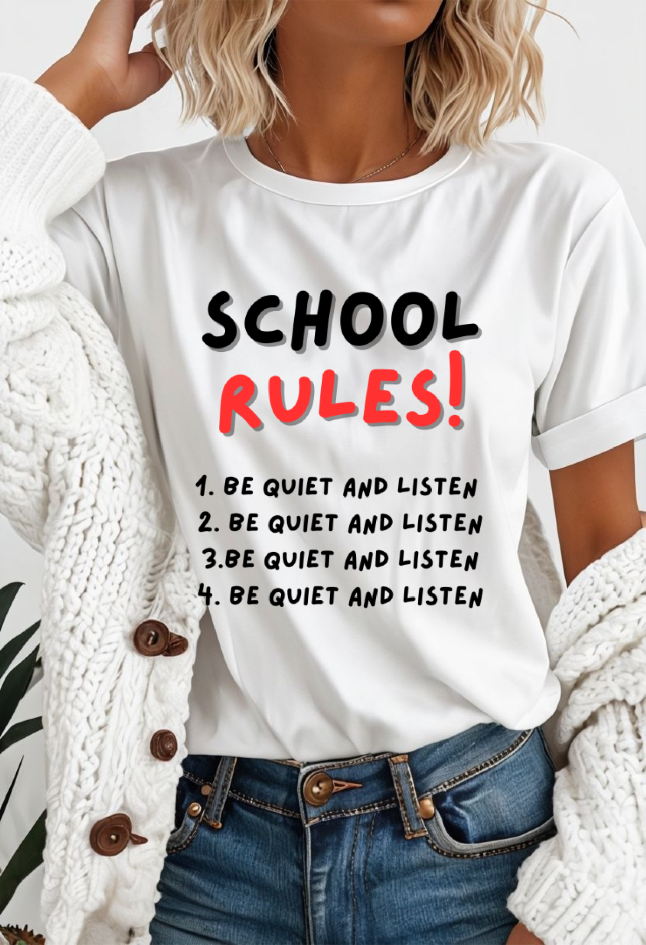 Teacher Quote Unisex Tee, School Rules T-Shirt, Funny Quote Top, Teacher Gift Shirt, School Staff Apparel Teacher Quote Unisex Tee, School Rules T-Shirt, Funny Quote Top, Teacher Gift Shirt, School Staff Apparel