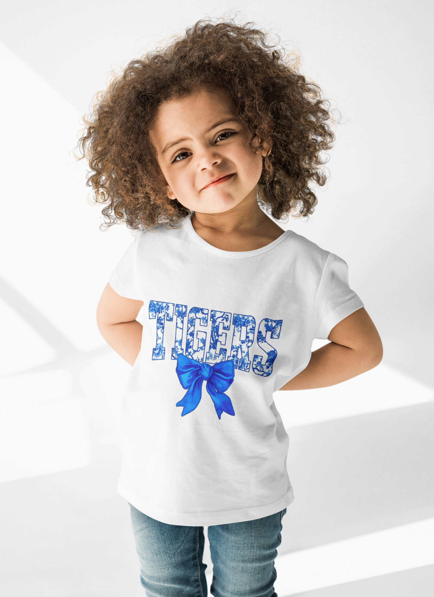 Cute Baby Tiger T-Shirt with Bow, Fun Toddler Tee, Kids Graphic Shirt, Perfect for Birthday, Playdates, and Family Outings