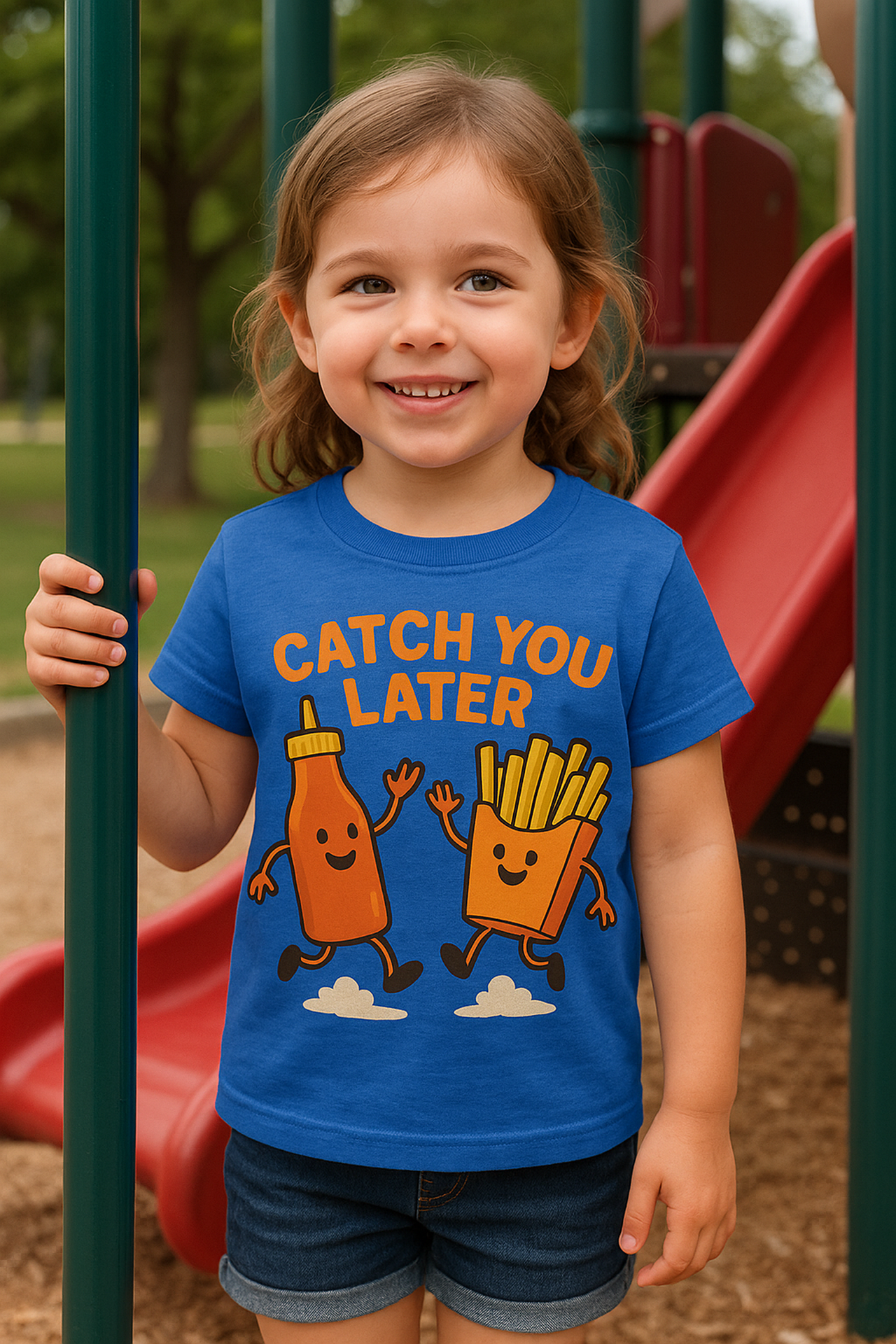 Catch You Later Toddler T-Shirt - Fun Ketchup and Fries Design, Perfect Gift for Kids, Playful Everyday Wear, Birthday, Food Lovers product thumbnail image Catch You Later Toddler T-Shirt - Fun Ketchup and Fries Design, Perfect Gift for Kids, Playful Everyday Wear, Birthday, Food Lovers product thumbnail image