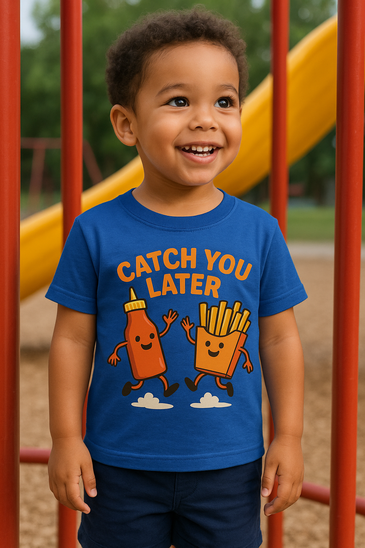 Catch You Later Toddler T-Shirt - Fun Ketchup and Fries Design, Perfect Gift for Kids, Playful Everyday Wear, Birthday, Food Lovers product thumbnail image Catch You Later Toddler T-Shirt - Fun Ketchup and Fries Design, Perfect Gift for Kids, Playful Everyday Wear, Birthday, Food Lovers product thumbnail image