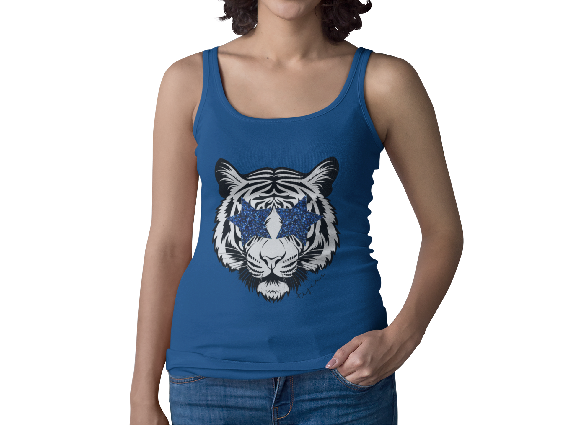 Racerback Tank Tiger Mascot Graphic Tee product thumbnail image Racerback Tank Tiger Mascot Graphic Tee product thumbnail image