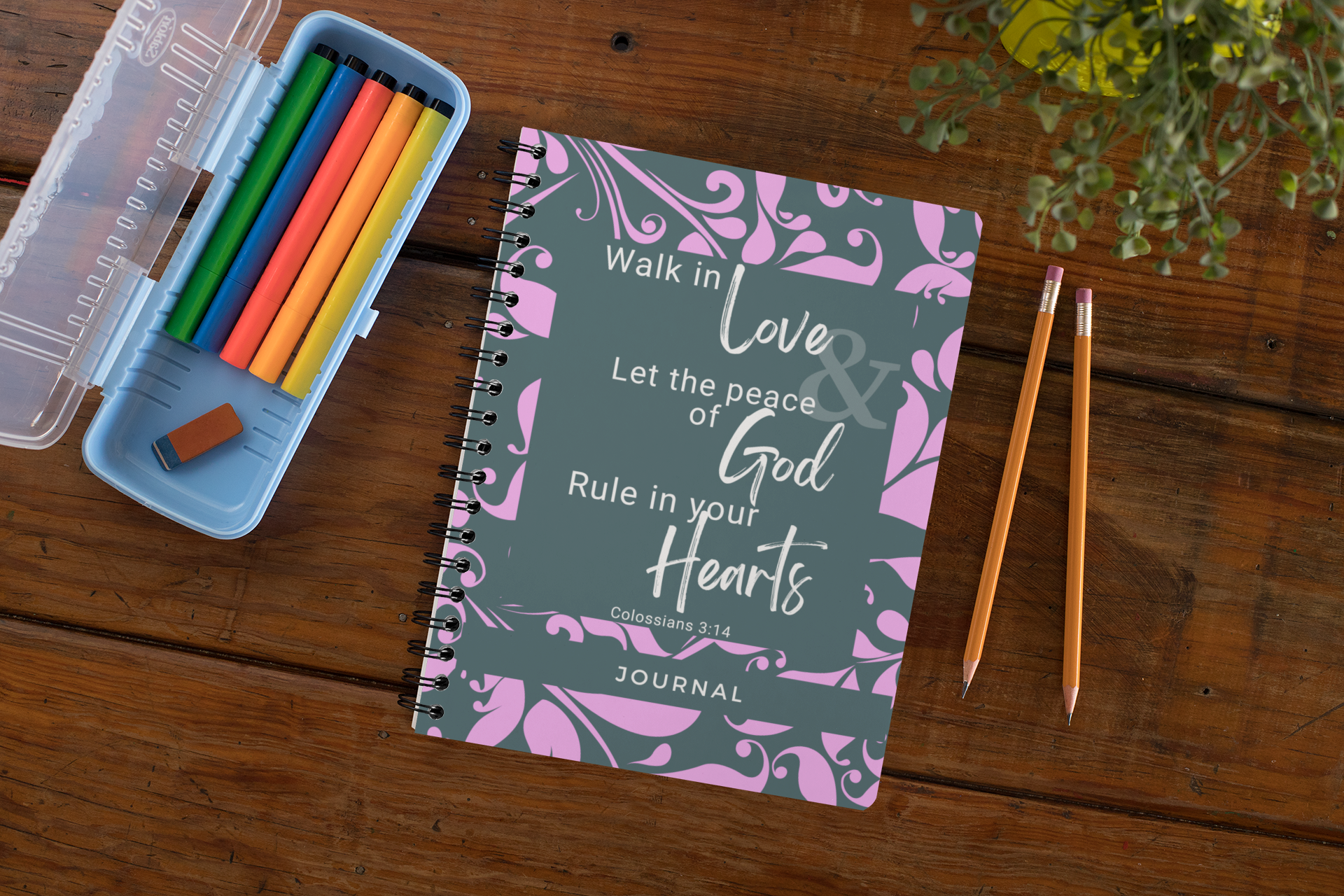 Inspirational Spiral Bound Journal, Motivational Notebook, Self-Care Journal, Faith-Based Gifts, Prayer Journal, Art Journal product thumbnail image