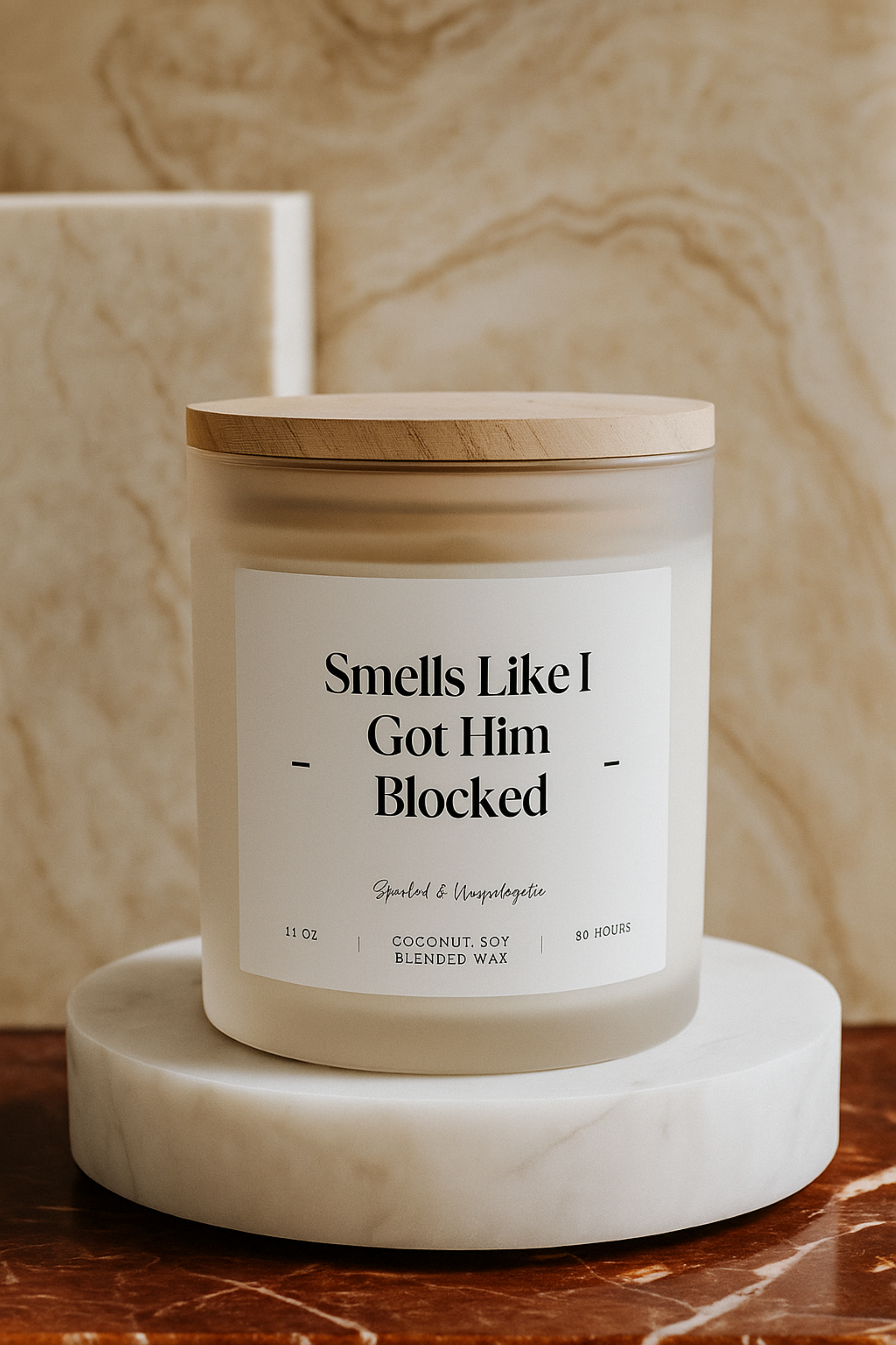 Vegan Soy Candle Block His Energy Candle - Bold Aromatherapy Gift Smells Like I Got Him Blocked Candle, Sassy Aromatherapy Gift, Soft Life Spoiled Energy Decor