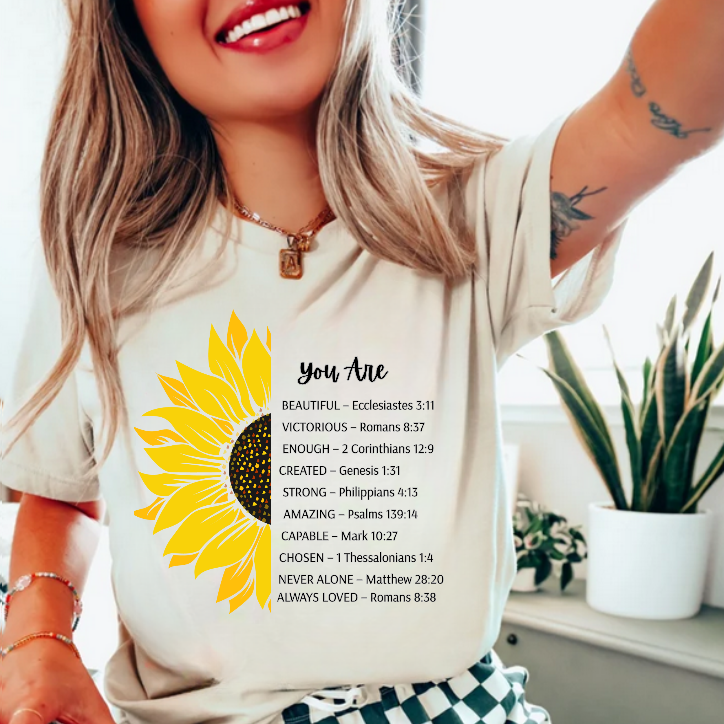 Sunflower Inspirational Tee, product thumbnail image Sunflower Inspirational Tee, product thumbnail image