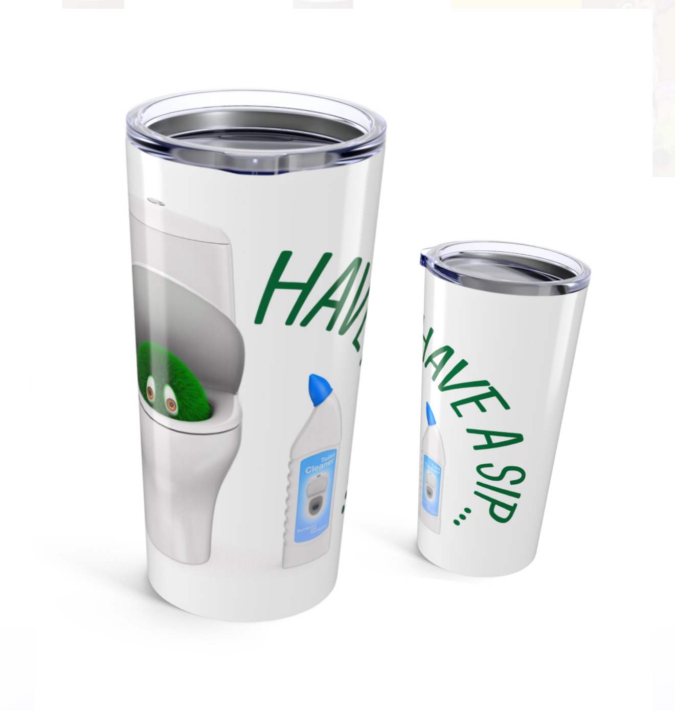 Funny Toilet Humor Tumbler 20oz, Unique Gifts for Friends, Humorous Drinkware, Bathroom Decor, Office Cup, Novelty Present