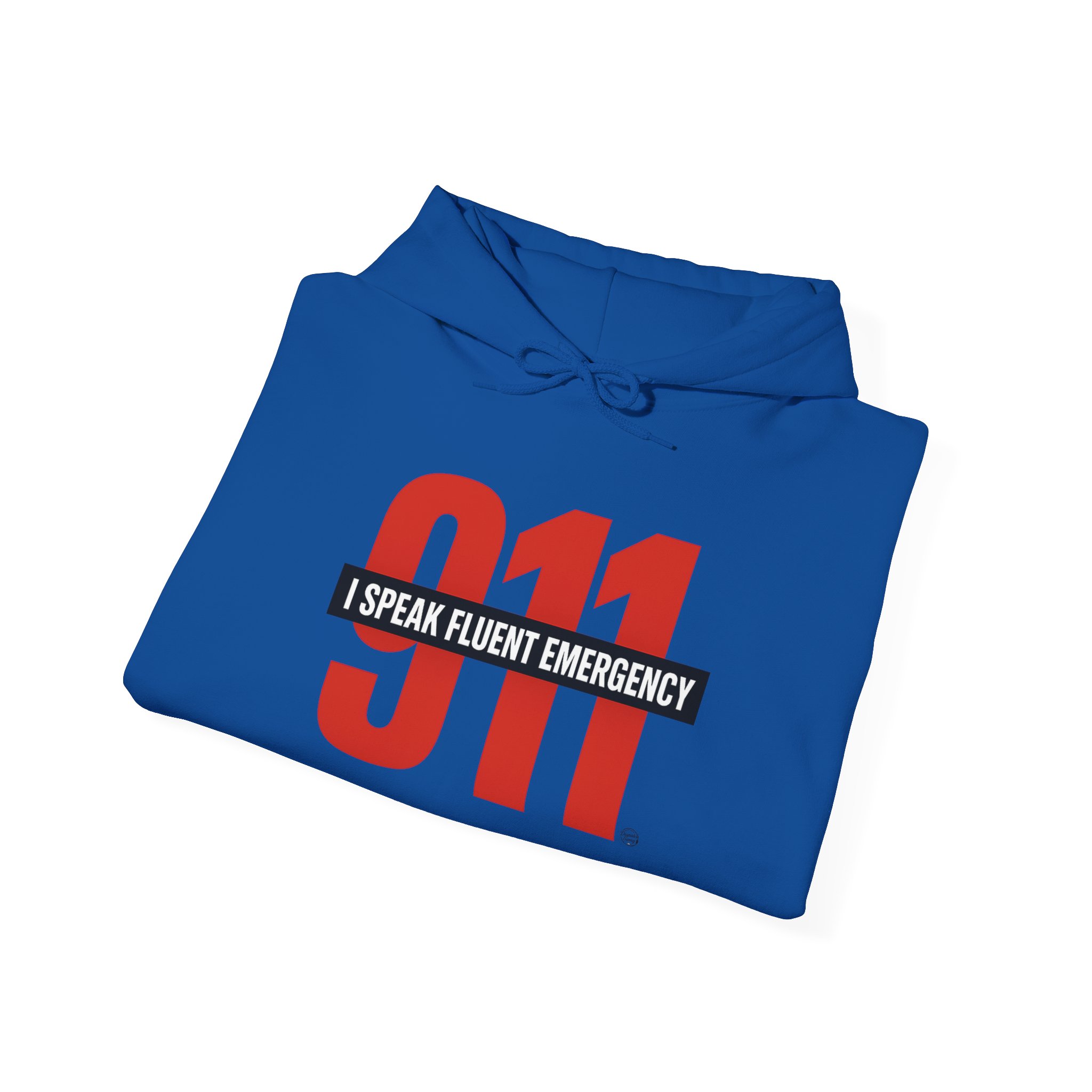 "I Speak Fluent Emergency" 911 Dispatcher Hoodie – Royal, Sport Gray & Carolina Blue product thumbnail image "I Speak Fluent Emergency" 911 Dispatcher Hoodie – Royal, Sport Gray & Carolina Blue product thumbnail image