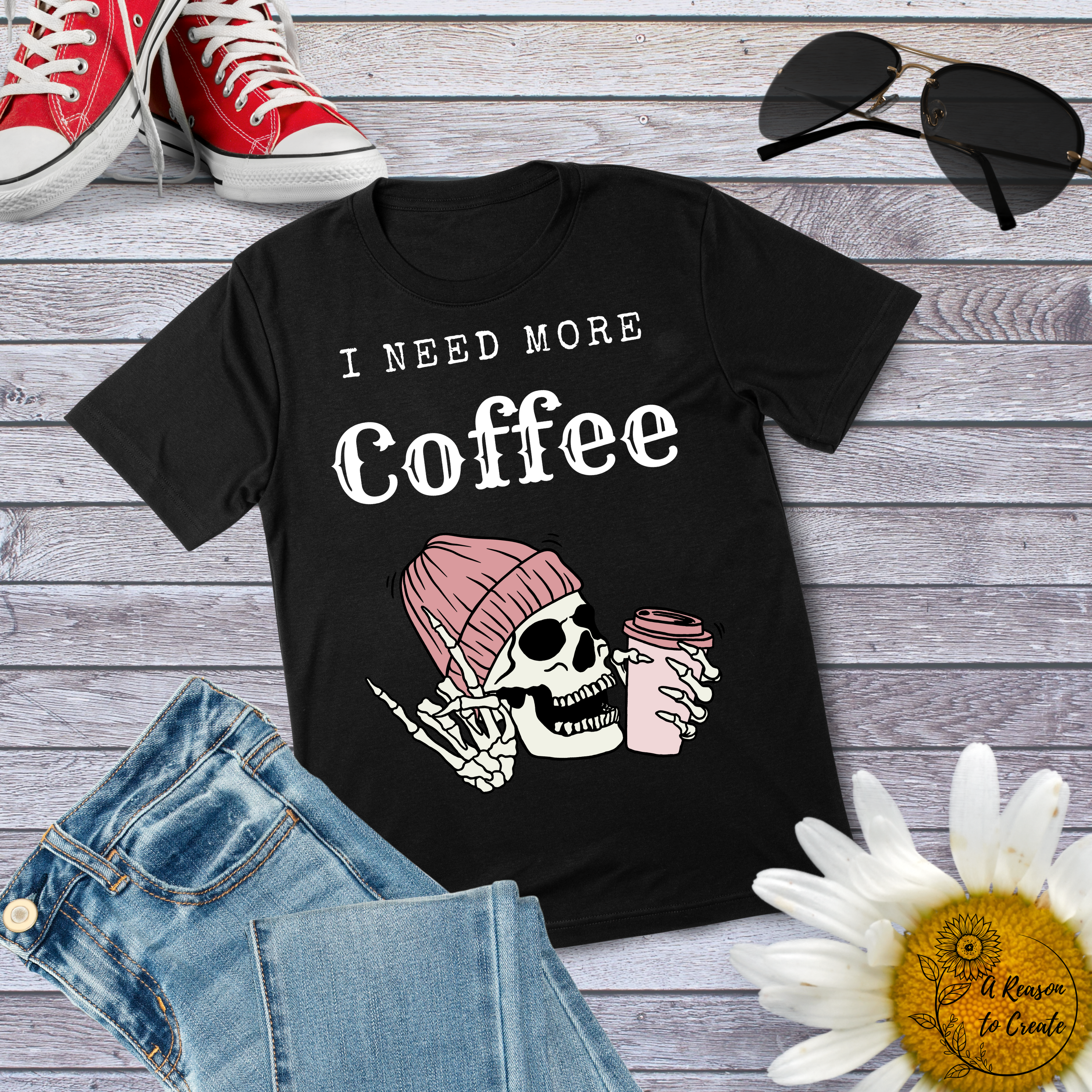 Unisex Coffee Lover T-Shirt, Funny Skull Tee, Gift for Coffee Addicts, Casual Wear, Halloween Apparel, Unique Coffee Shirt