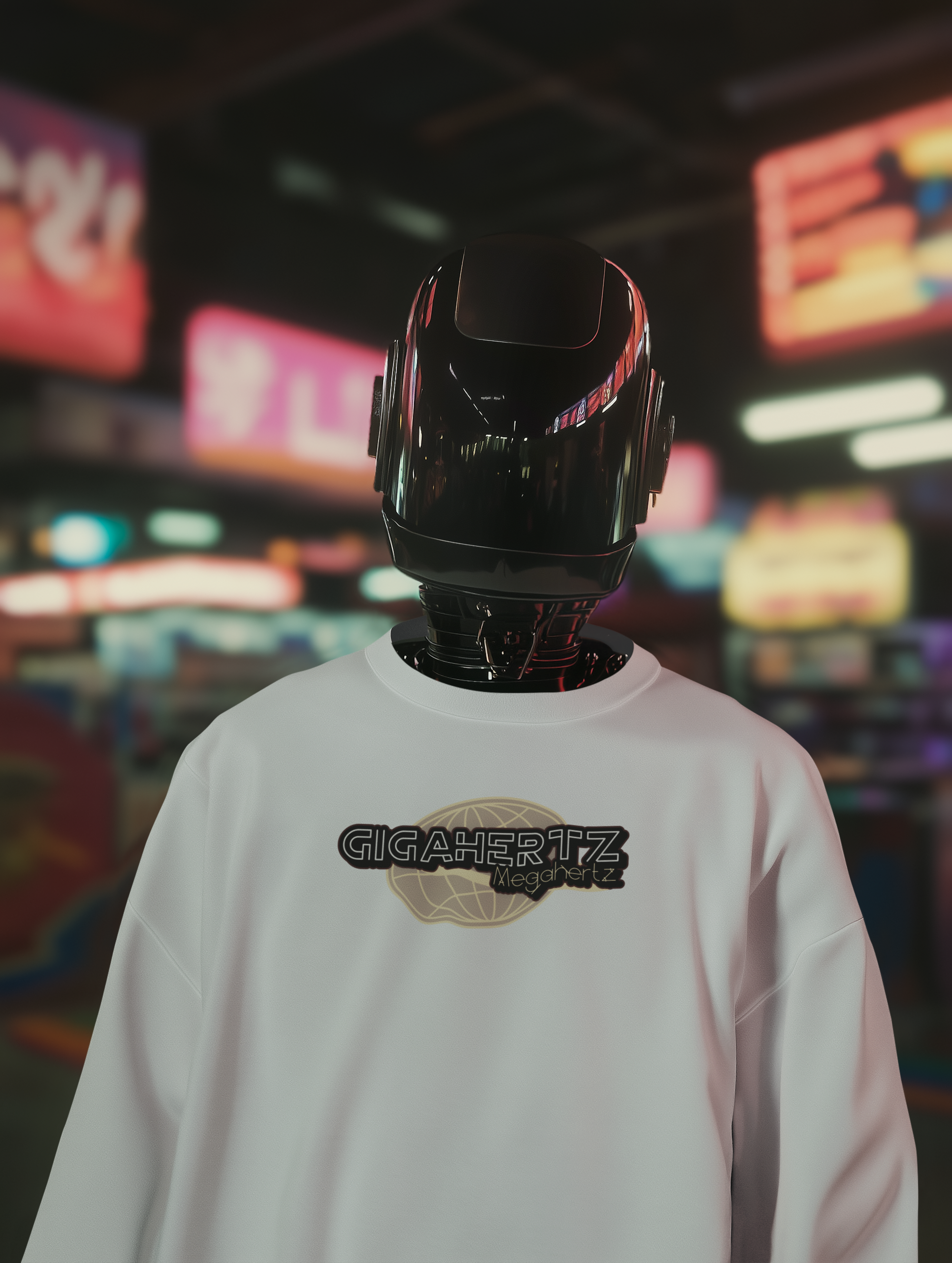 ChiRadio LLC ™️©️ Gigahertz Megahertz Unisex Lightweight Crewneck Sweatshirt, Graphic Sweatshirt, Casual Pullover, Gift for Tech Lovers, Streetwear Style, [...] product thumbnail image