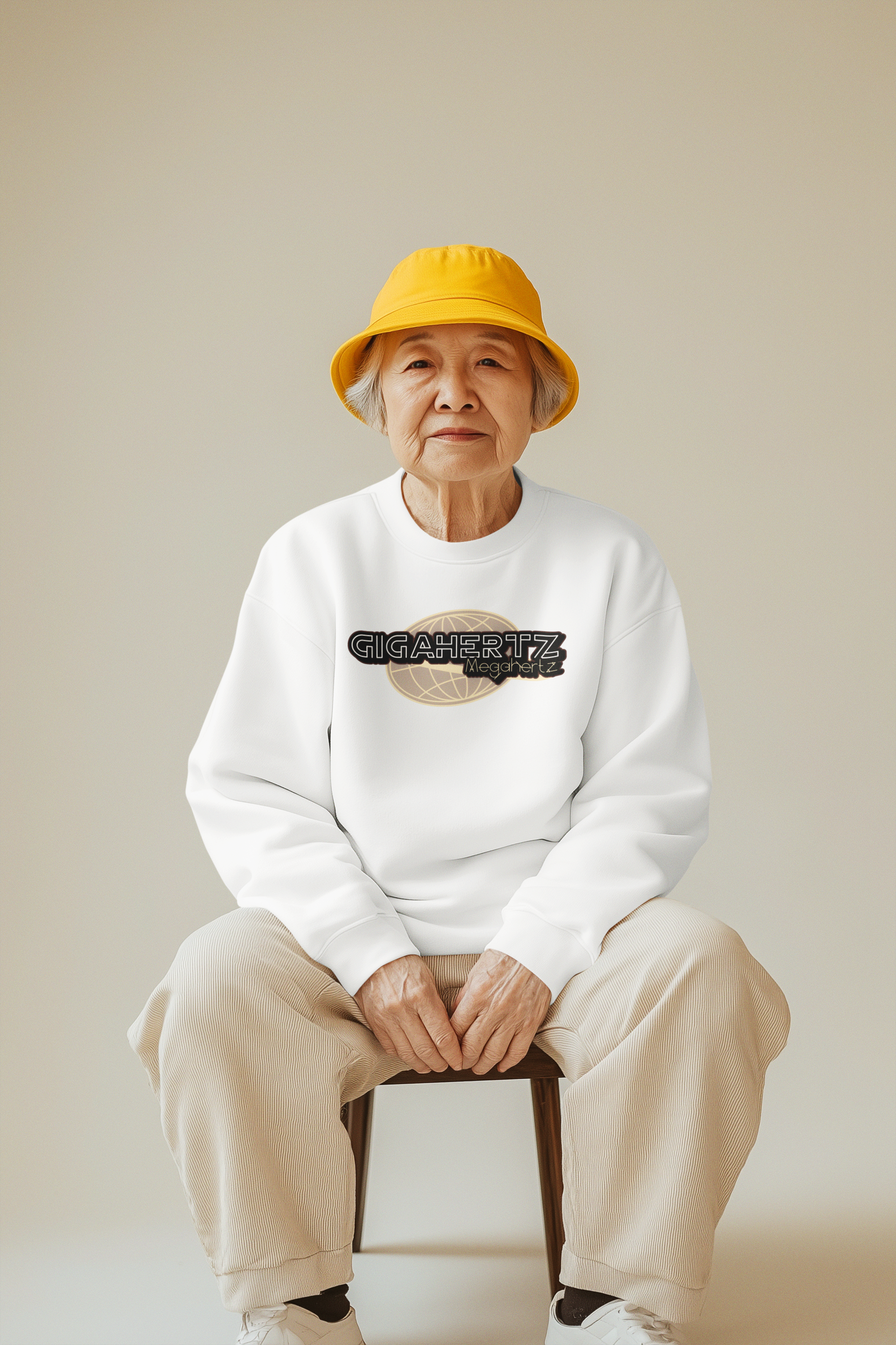 ChiRadio LLC ™️©️ Gigahertz Megahertz Unisex Lightweight Crewneck Sweatshirt, Graphic Sweatshirt, Casual Pullover, Gift for Tech Lovers, Streetwear Style, [...] product thumbnail image