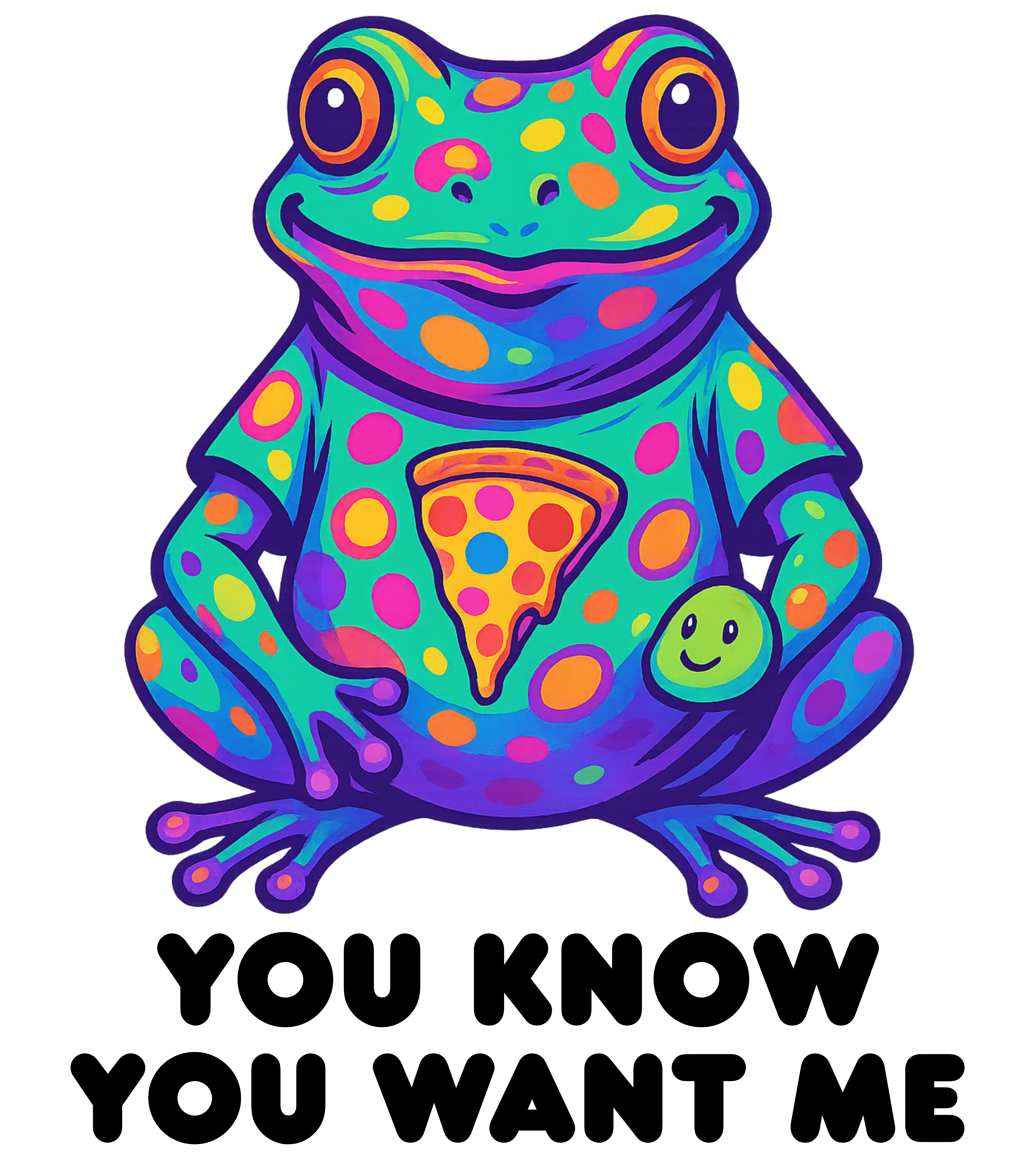 Psychedelic frog Wants Me, Casual Graphic You Know You Want Me Tee with Quirky Design, Unisex T-Shirt, Perfect for Everyday Wear, Gift for Animal Lovers, Ideal for Birthdays, Casual [...]