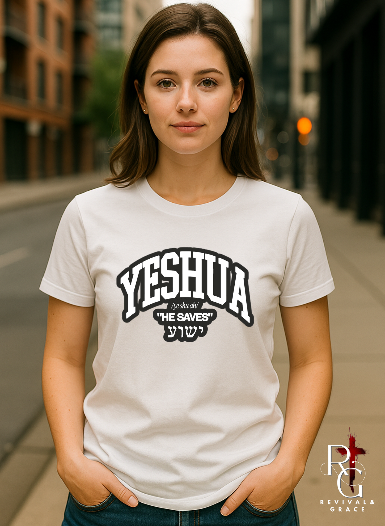 Stylish Yeshua T-Shirt - Faith-Based Apparel, Christian Gift, Casual Wear, Spiritual Top, Inspirational Clothing product thumbnail image Stylish Yeshua T-Shirt - Faith-Based Apparel, Christian Gift, Casual Wear, Spiritual Top, Inspirational Clothing product thumbnail image