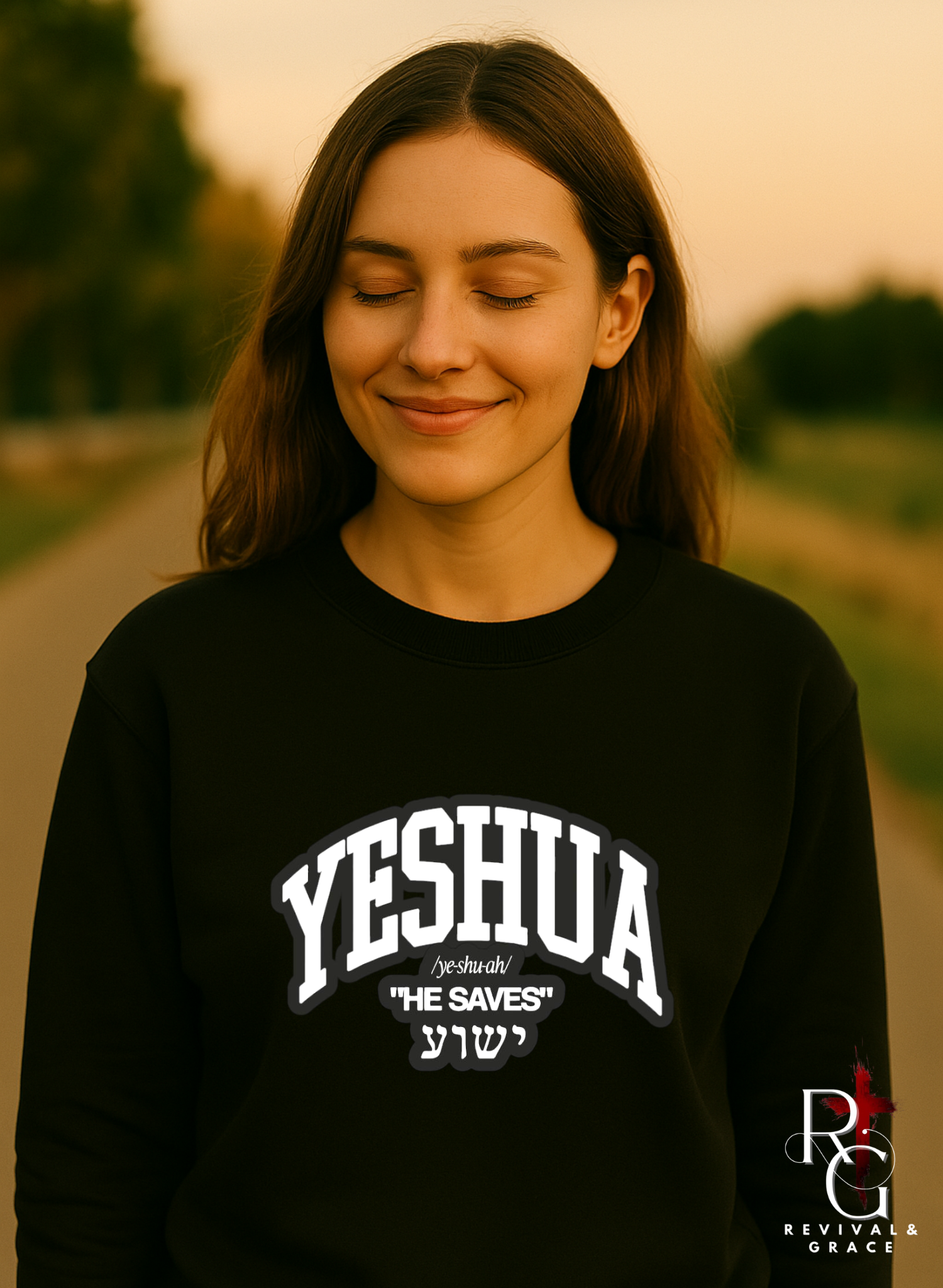 Yeshua “He Saves” Christian Crewneck Sweatshirt – Messianic Faith Bible Pullover | Hebrew Name of Jesus product thumbnail image Yeshua “He Saves” Christian Crewneck Sweatshirt – Messianic Faith Bible Pullover | Hebrew Name of Jesus product thumbnail image