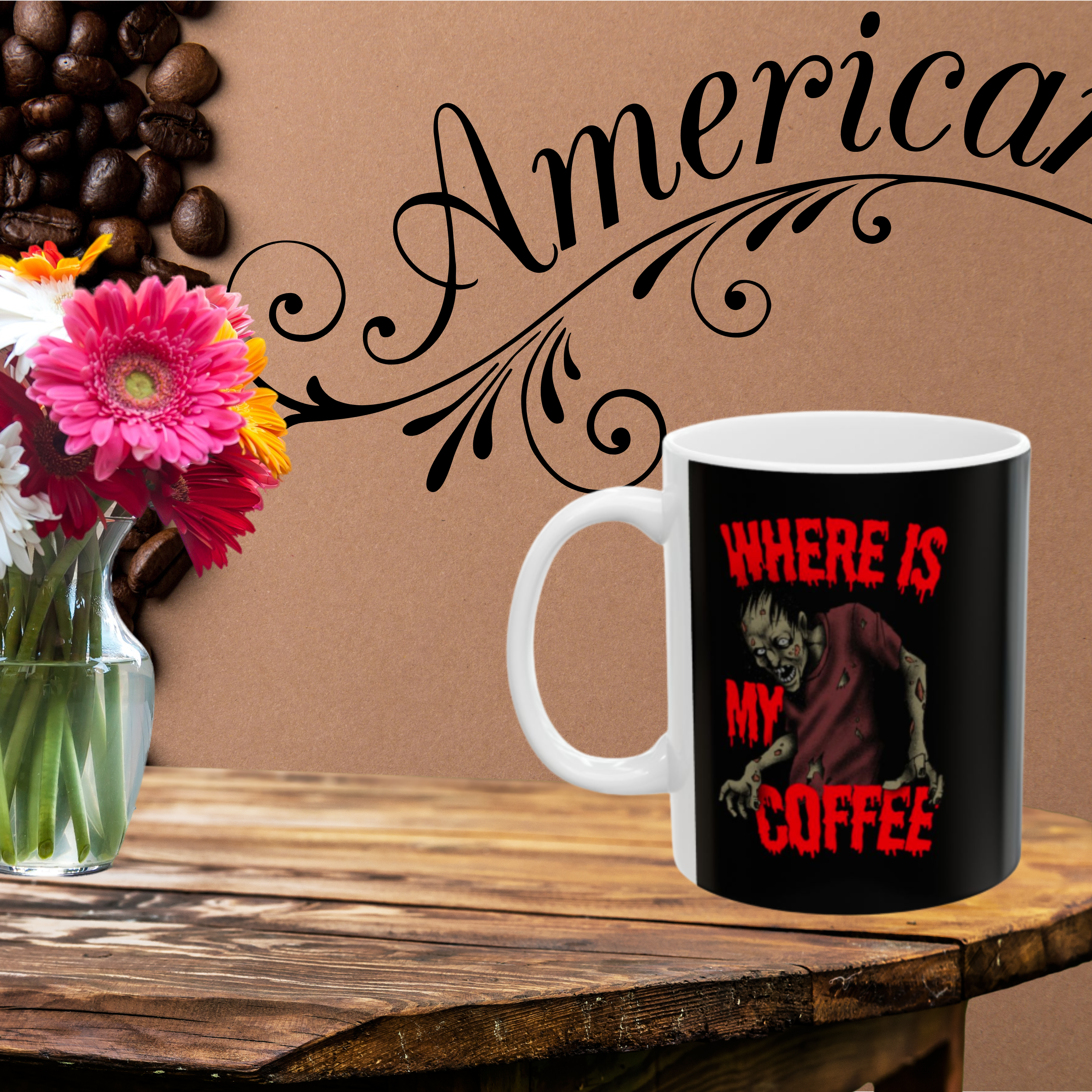 Coffee Mug Zombie Coffee Lover - Funny Cup, Gift for Friends