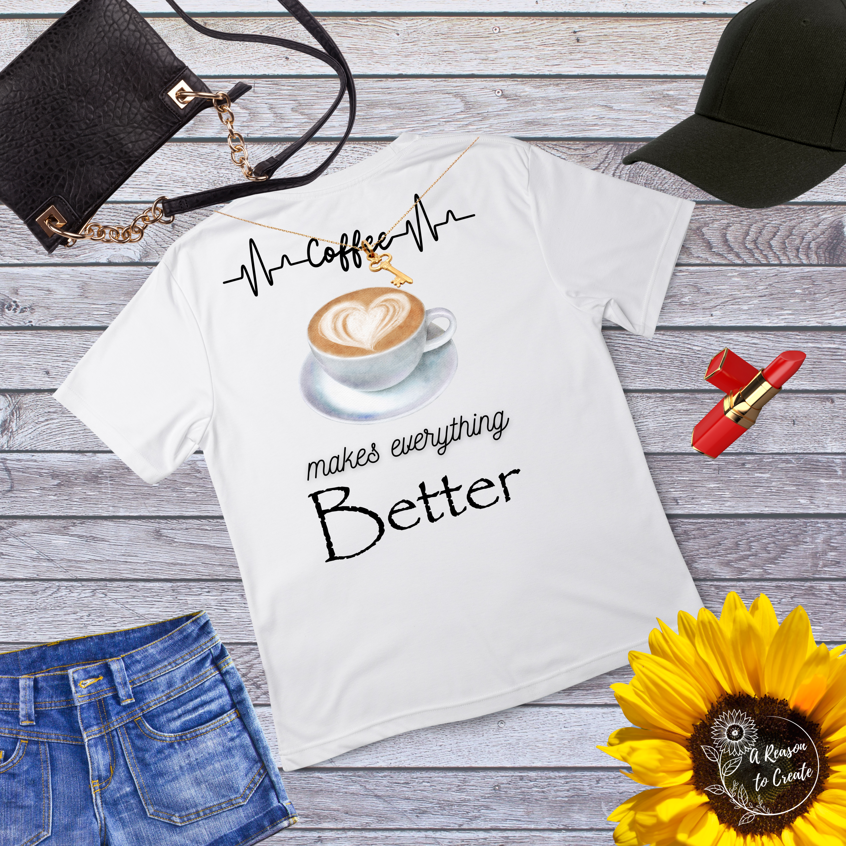 Coffee Makes Everything Better Tee, Unisex Cotton Shirt, Gift for Coffee Lovers, Casual Wear, Daily Comfort Tee product thumbnail image
