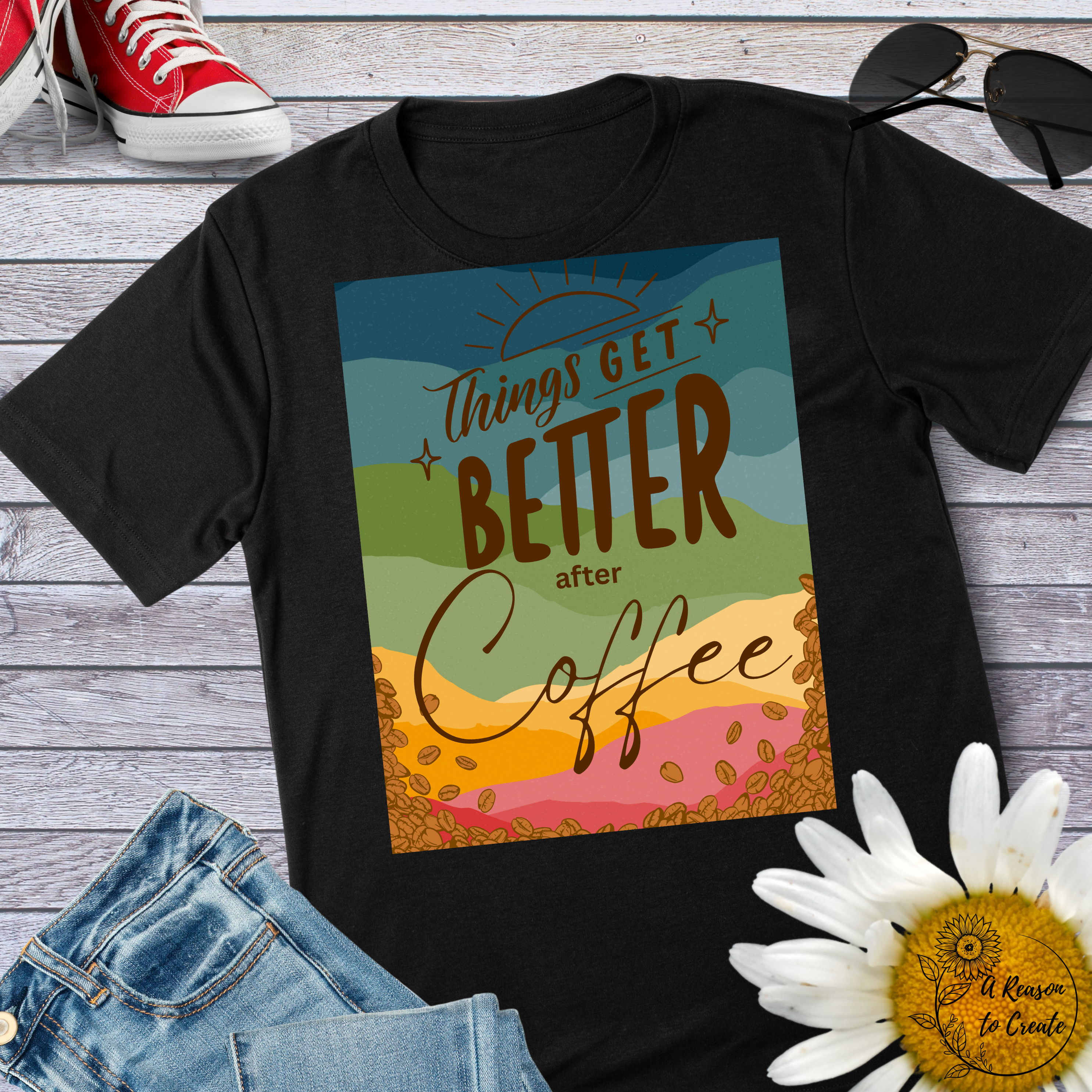 Coffee-Inspired Unisex T-Shirt, Funny Coffee Lover Gift, Relaxed Fit Tee, Perfect for Birthdays, Casual Wear, Coffee Lovers product thumbnail image