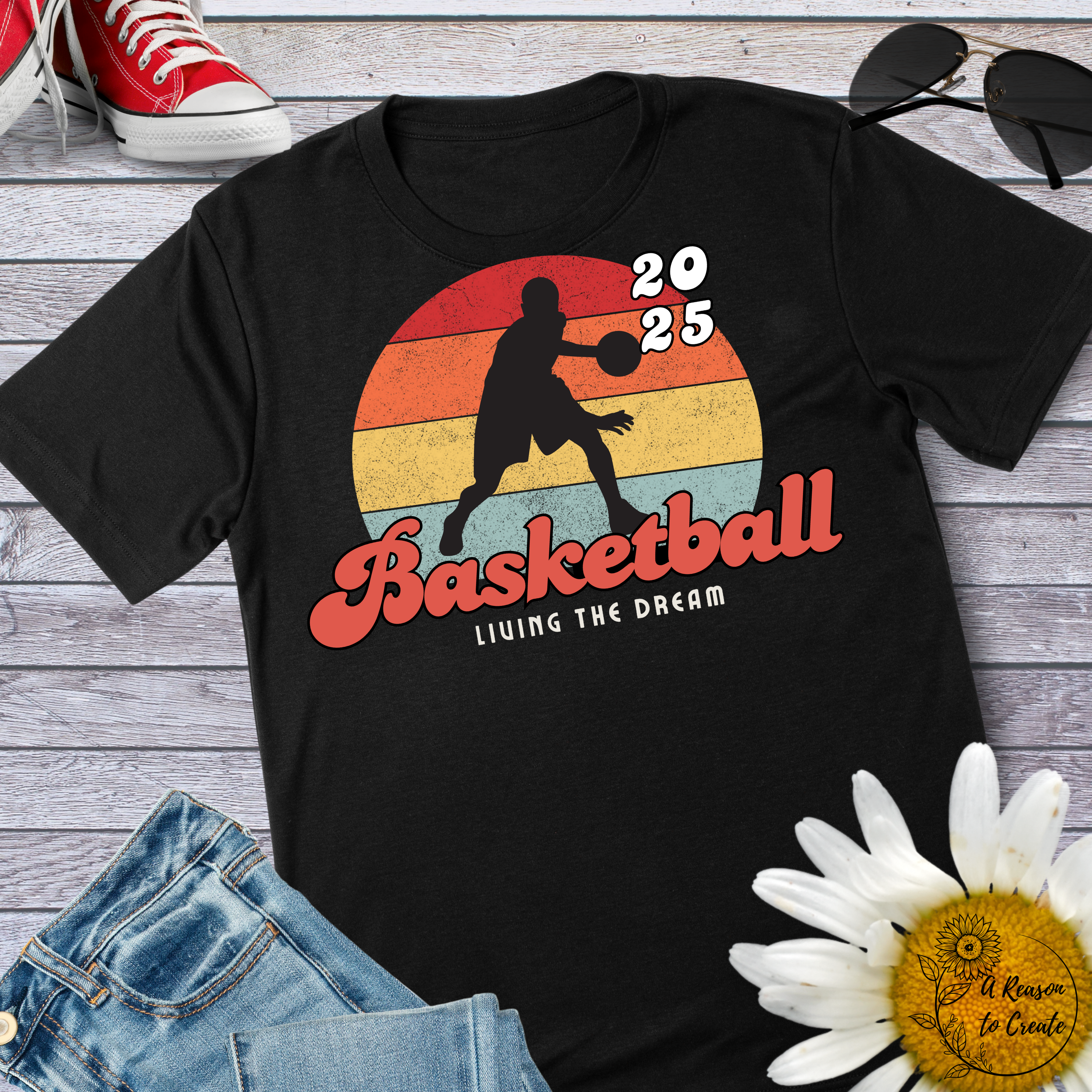 Retro Basketball Unisex Heavy Cotton Tee - Perfect for Athletes, Sports Lovers, Gifts, Casual Wear, and Fun Celebrations product thumbnail image