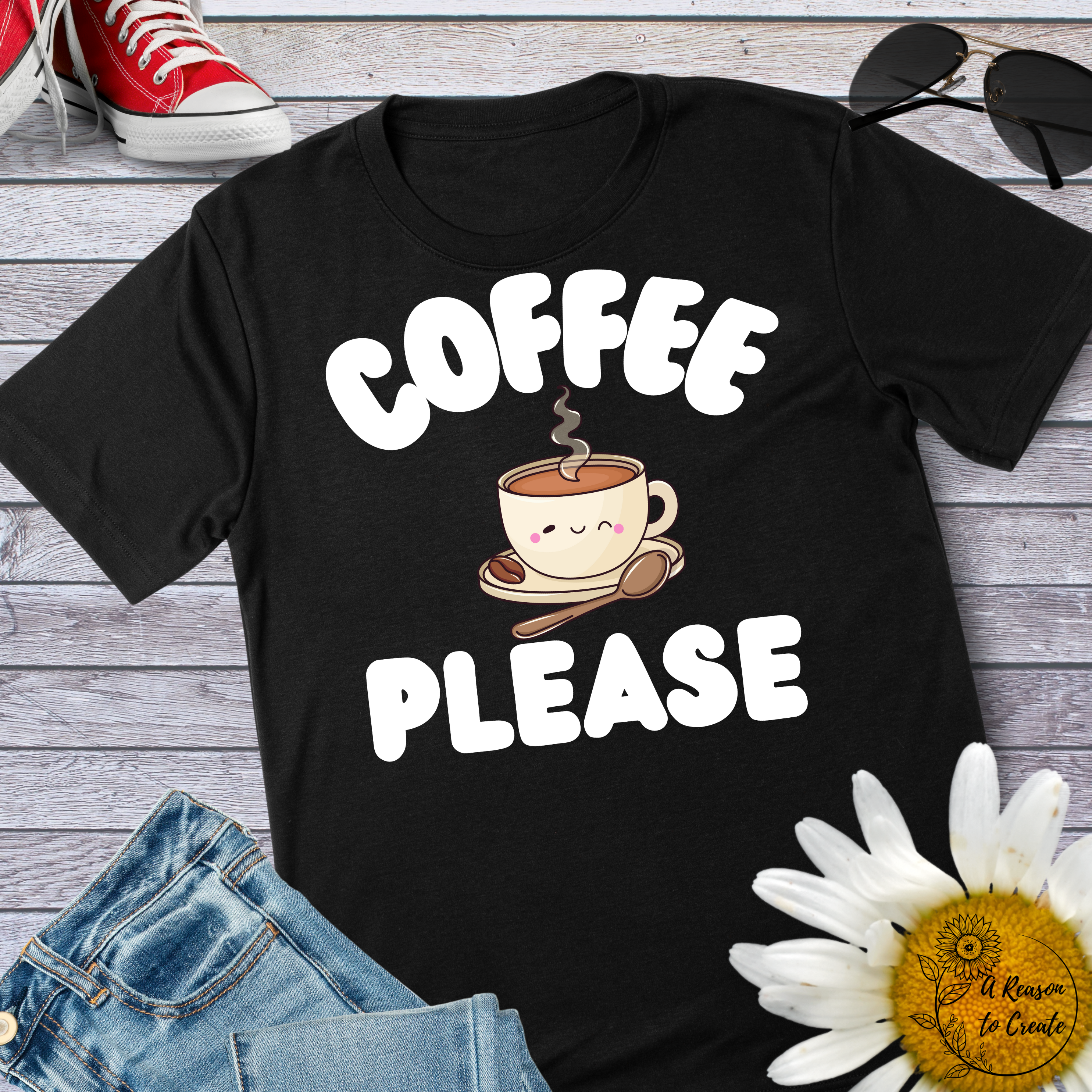 Coffee Please Unisex Softstyle T-Shirt, Fun Coffee Lover Tee, Gift for Baristas, Relaxed Fit Top, Casual Coffee Apparel