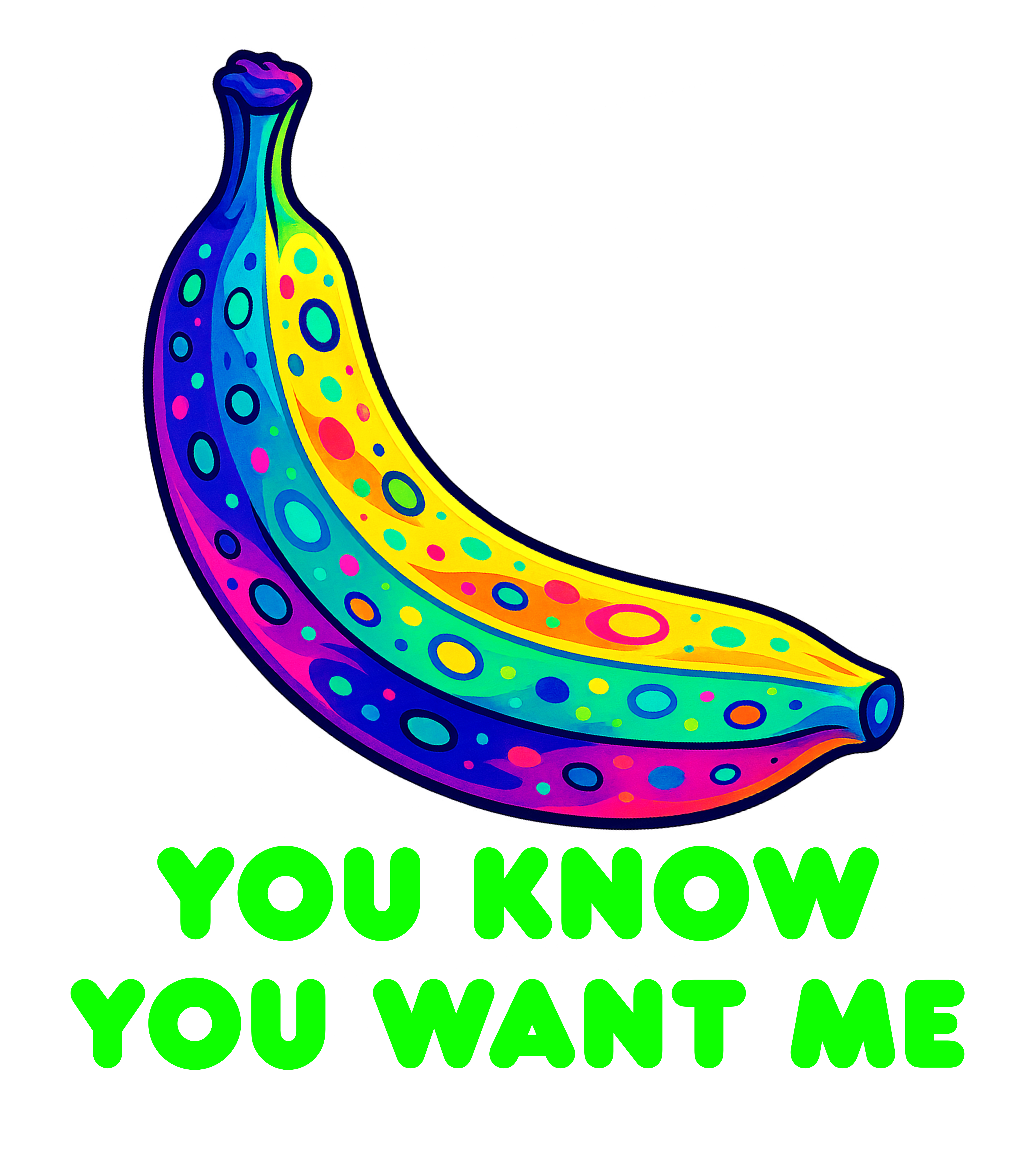 Psychedelic banana Wants Me, Casual Graphic You Know You Want Me Tee with Quirky Design, Unisex T-Shirt, Perfect for Everyday Wear, Gift for Animal Lovers, Ideal for Birthdays, Casual [...]