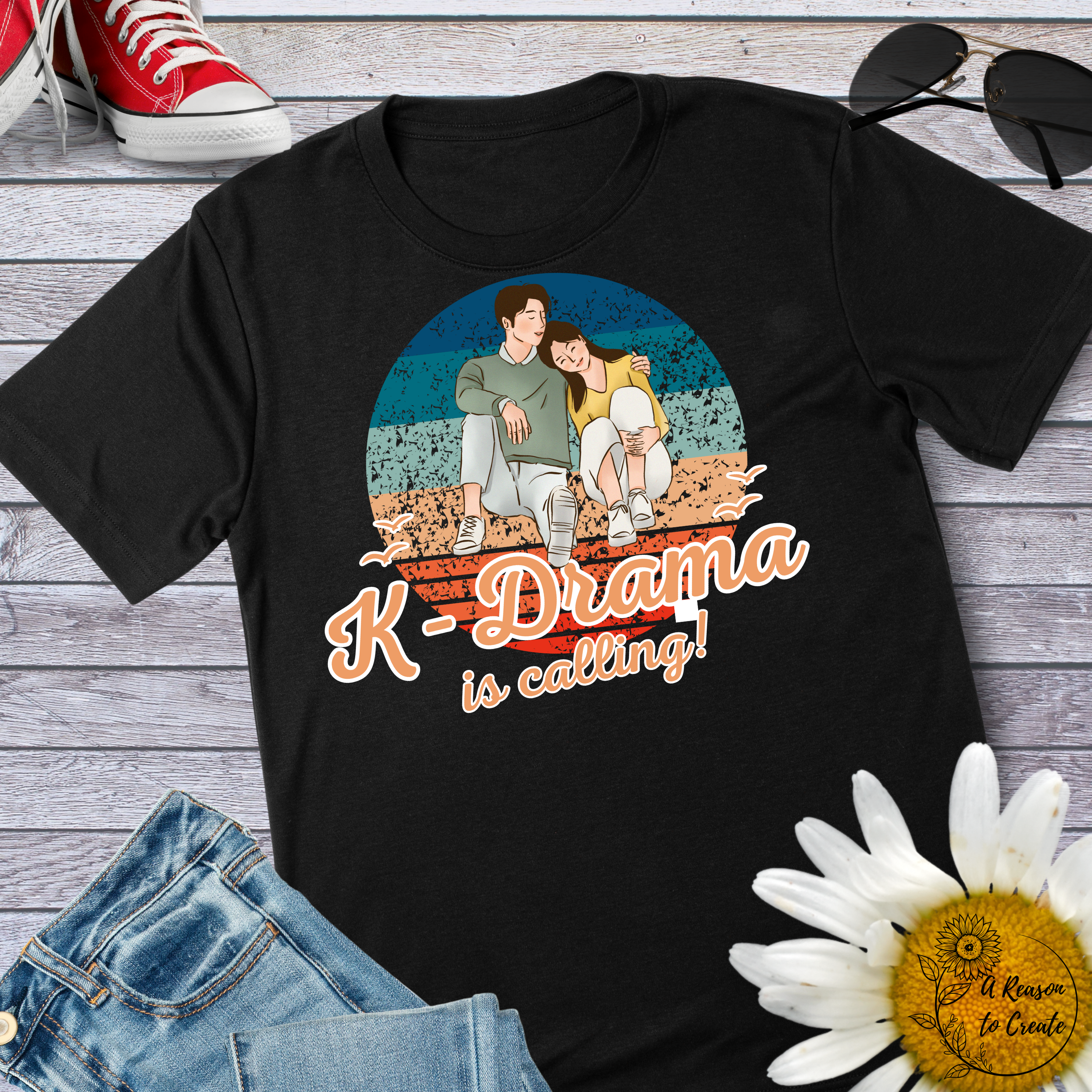 K-Drama Lovers Unisex Heavy Cotton Tee, Cute K-Drama Shirt, Gift for K-Drama Fans, Casual Wear, Beach Vibes, Summer Top product thumbnail image K-Drama Lovers Unisex Heavy Cotton Tee, Cute K-Drama Shirt, Gift for K-Drama Fans, Casual Wear, Beach Vibes, Summer Top product thumbnail image