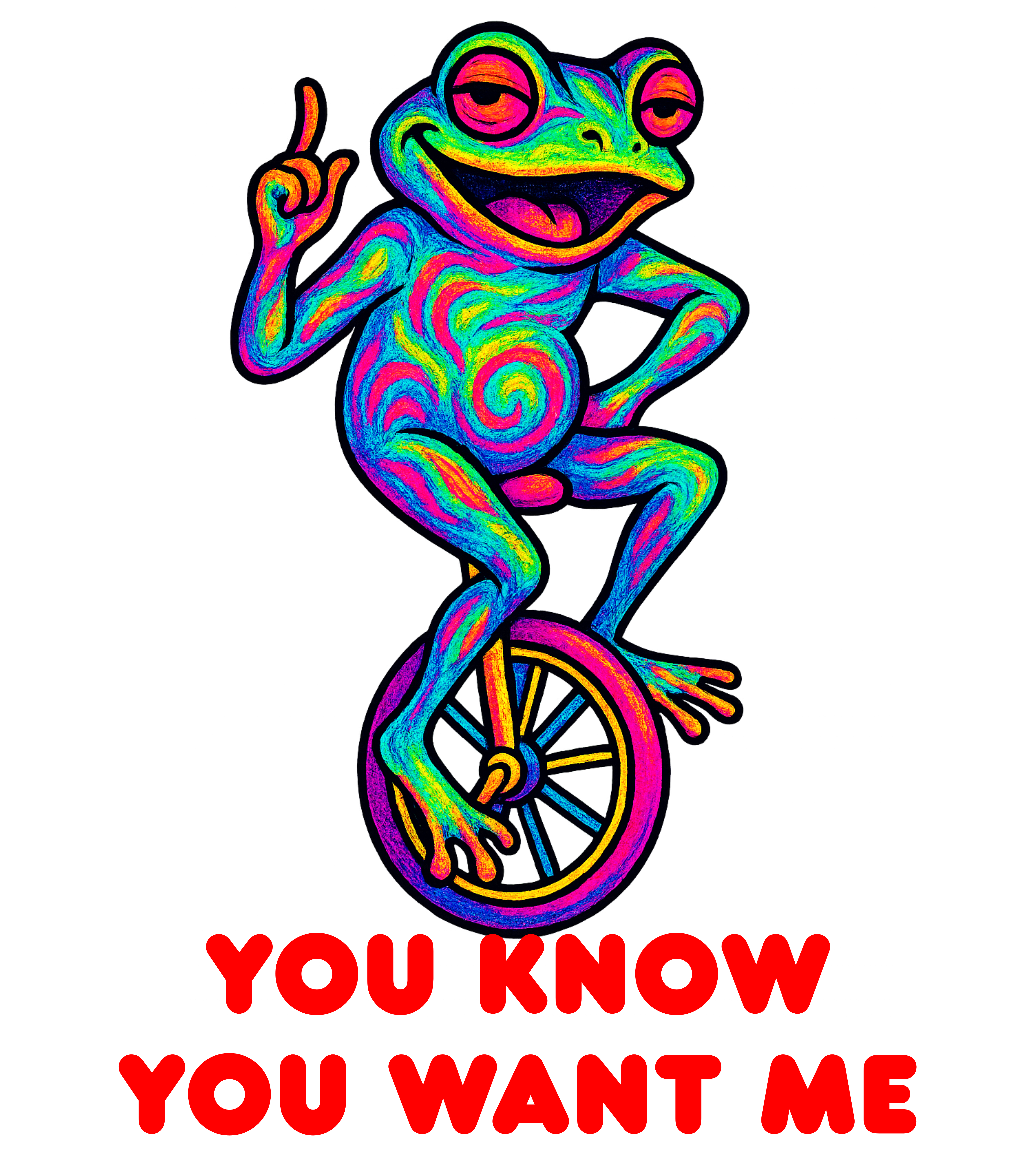 Unicycle Frogger Wants Me, Casual Graphic You Know You Want Me Tee with Quirky Design, Unisex T-Shirt, Perfect for Everyday Wear, Gift for Animal Lovers, Ideal for Birthdays, Casual [...] product thumbnail image