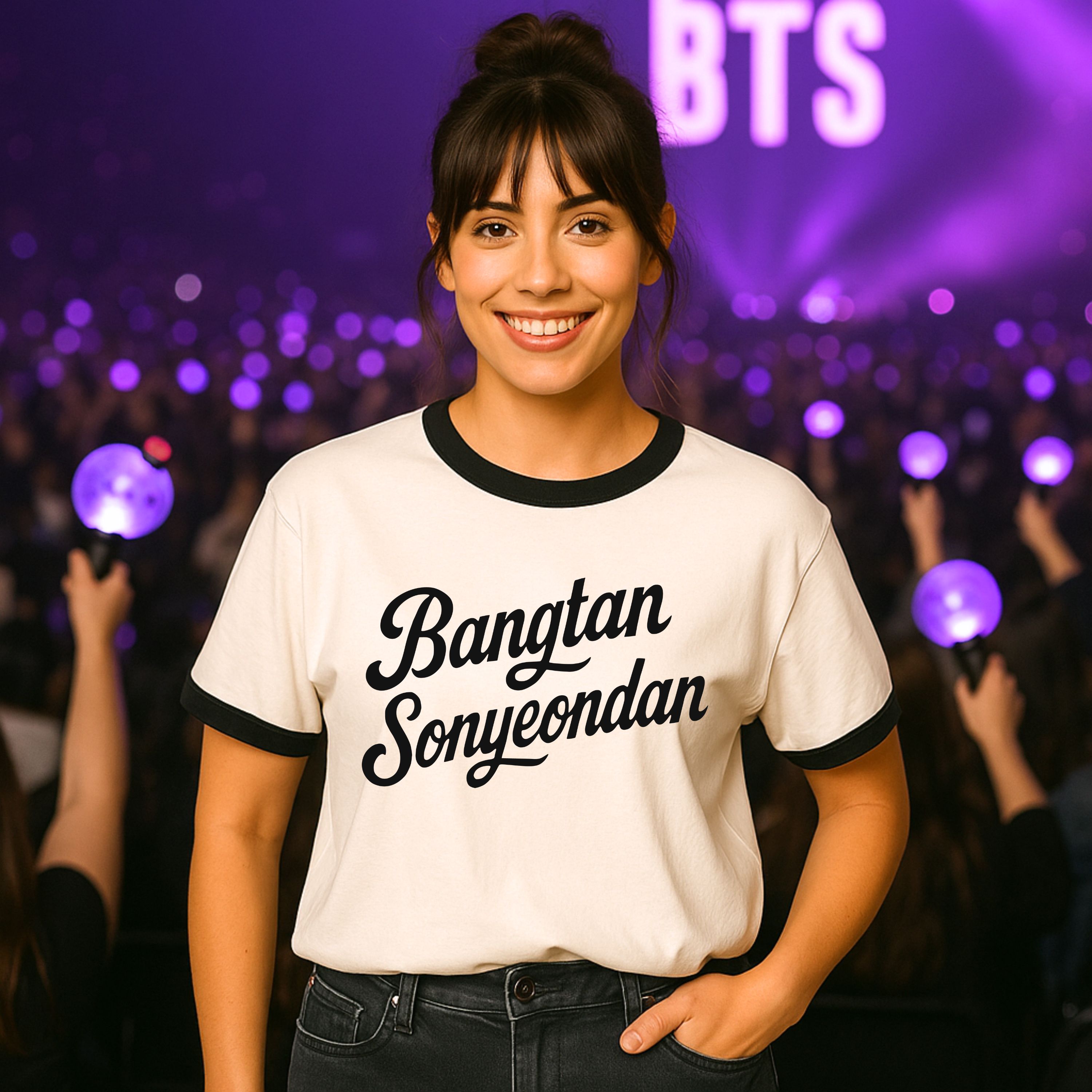 Bangtan Unisex Ringer Tee, FRONT print