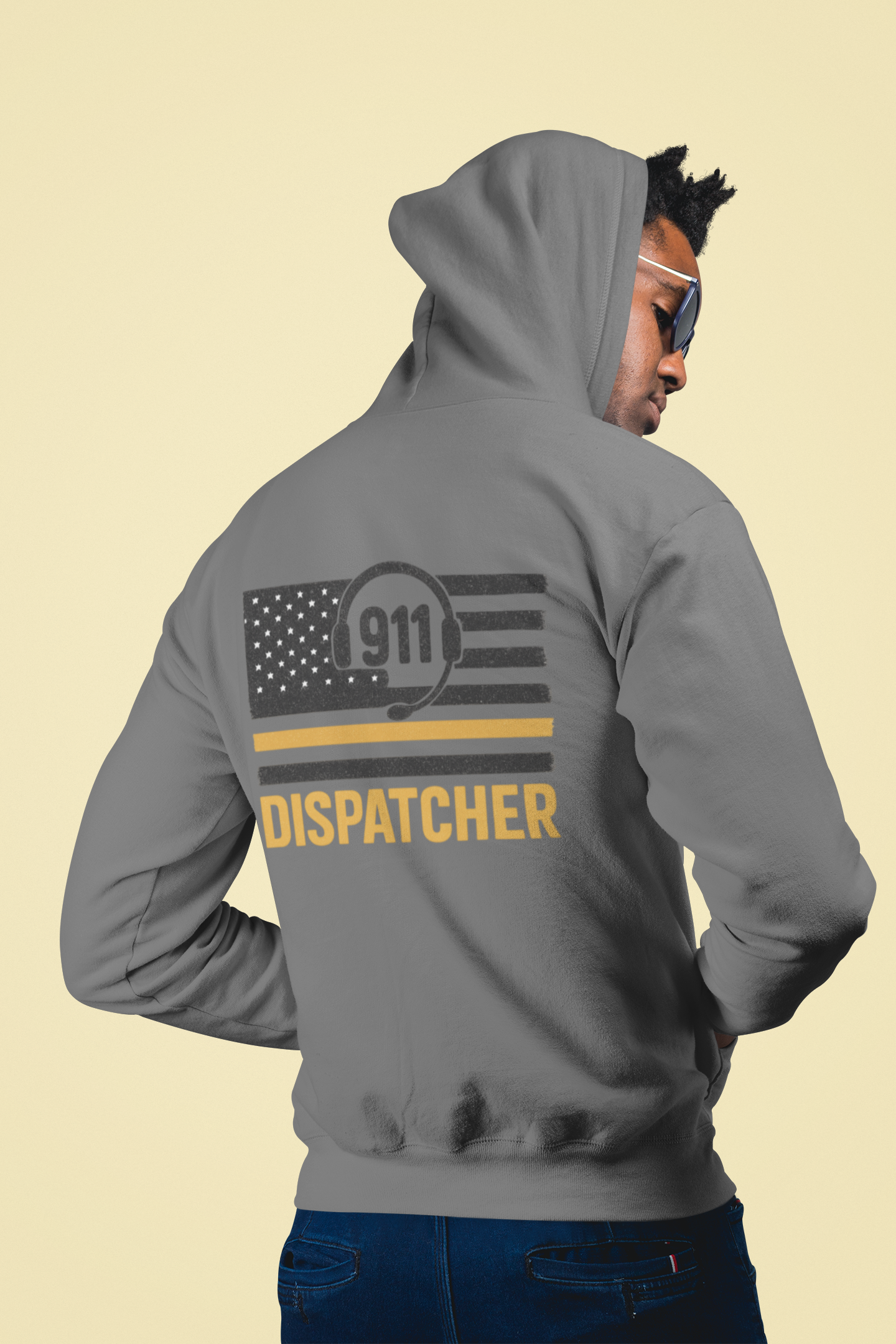 Thin Gold Line Flag Edition – 911 Dispatcher Hoodie | Unisex | Multiple color options product thumbnail image Thin Gold Line Flag Edition – 911 Dispatcher Hoodie | Unisex | Multiple color options product thumbnail image