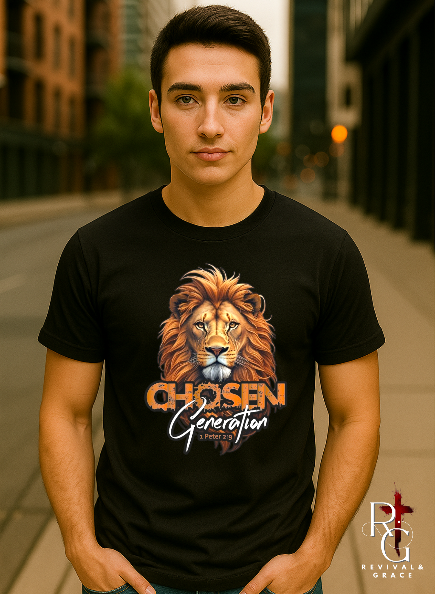 Chosen Generation Lion Graphic Unisex Heavy Cotton Tee product thumbnail image