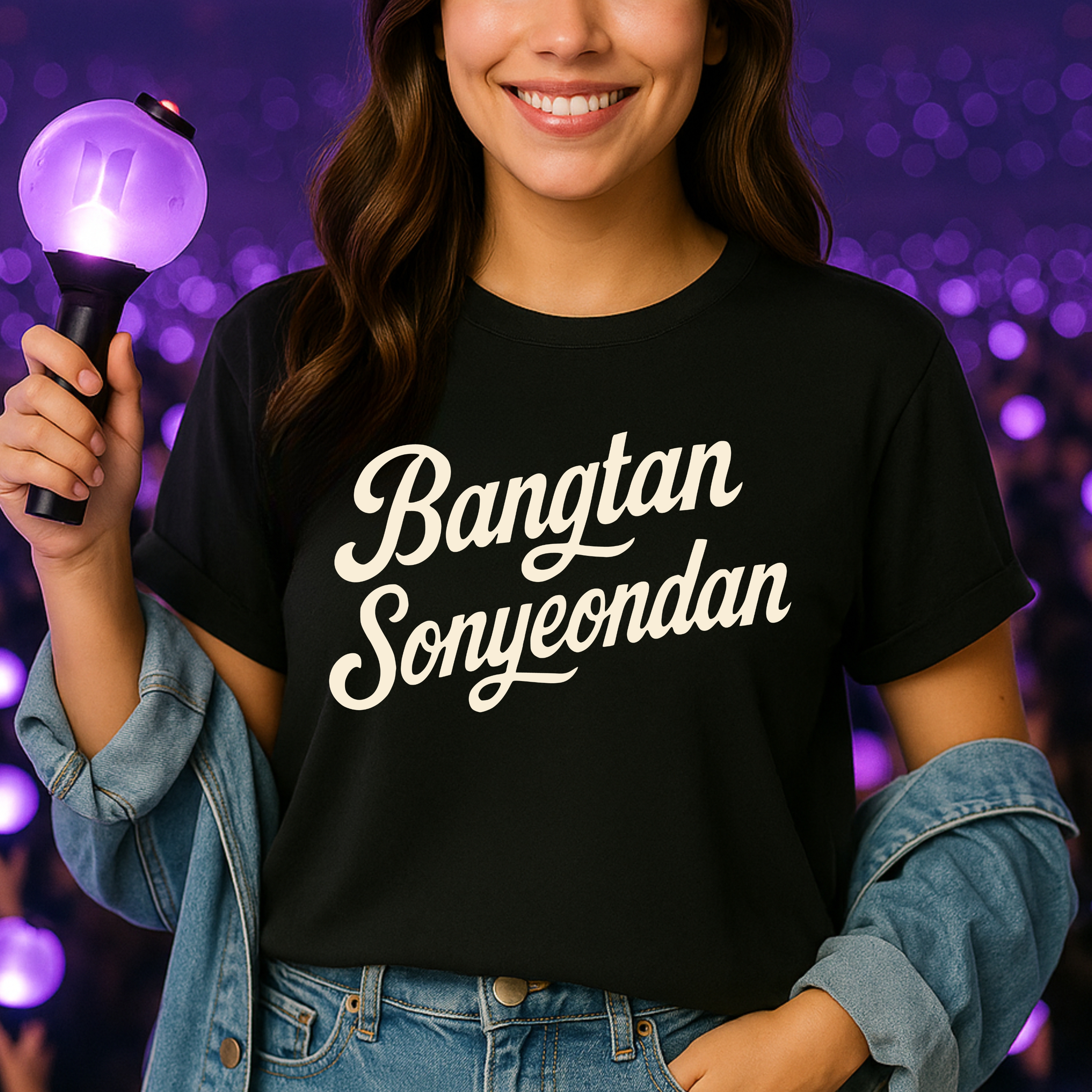 Retro Bangtan Unisex Tee, FRONT print, Designed for Army by Army 