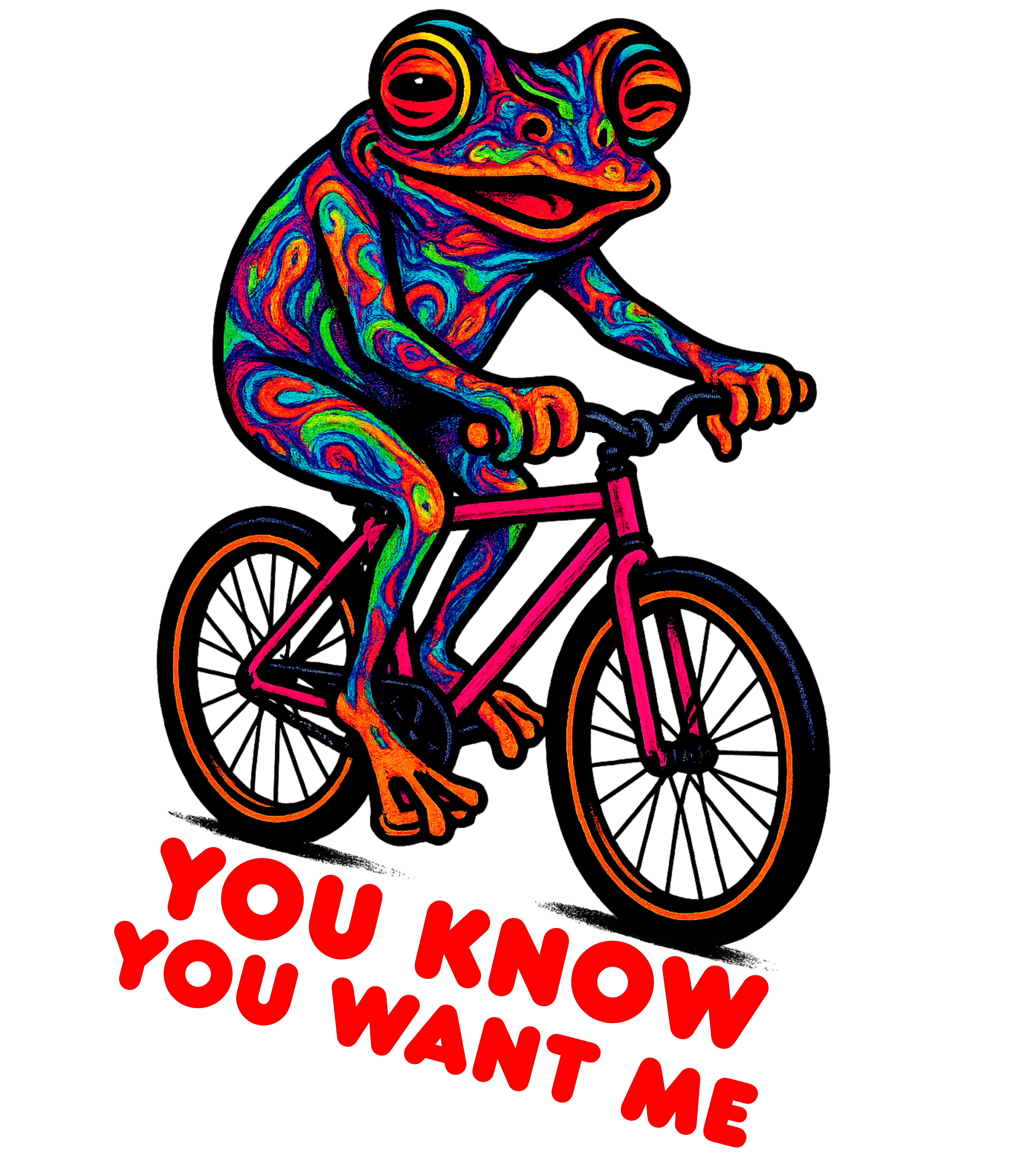 Frog 🐸 bike Wants Me, Casual Graphic You Know You Want Me Tee with Quirky Design, Unisex T-Shirt, Perfect for Everyday Wear, Gift for Animal Lovers, Ideal for Birthdays, Casual [...]