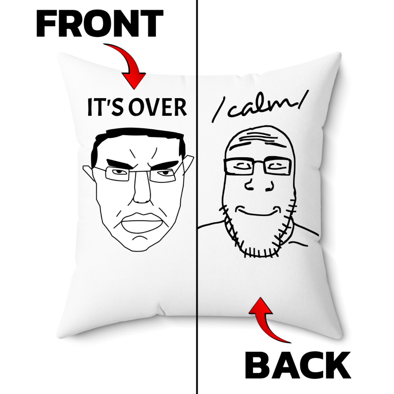 Calm | It's over - Double face Pillow product thumbnail image Calm | It's over - Double face Pillow product thumbnail image