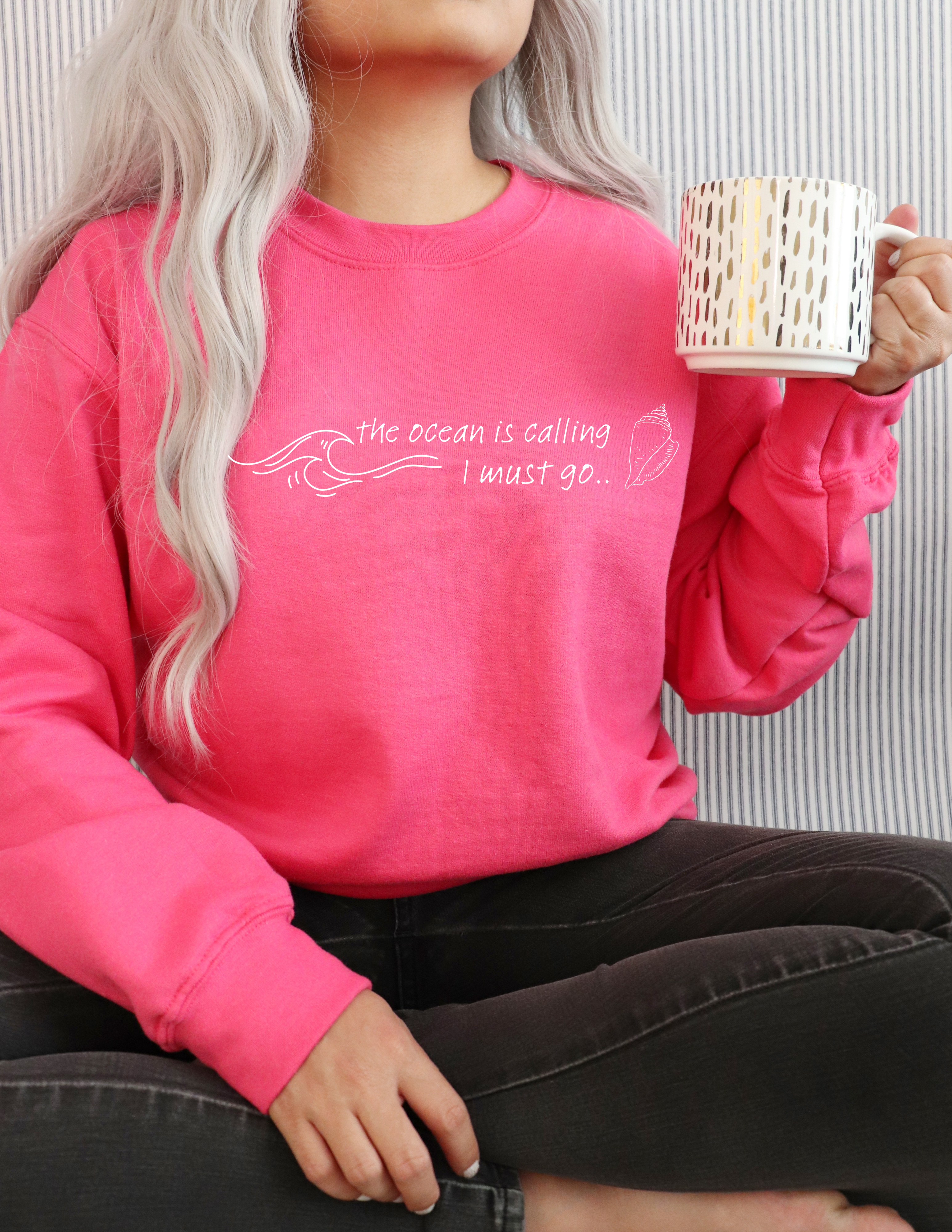 The Ocean Is Calling | Fleece Sweatshirt product thumbnail image The Ocean Is Calling | Fleece Sweatshirt product thumbnail image