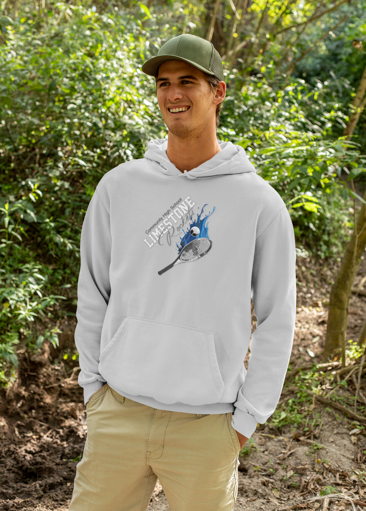 Hoodie - Limestone Rockets Tennis Heavy Blendâ„¢ Sweatshirt product thumbnail image Hoodie - Limestone Rockets Tennis Heavy Blendâ„¢ Sweatshirt product thumbnail image