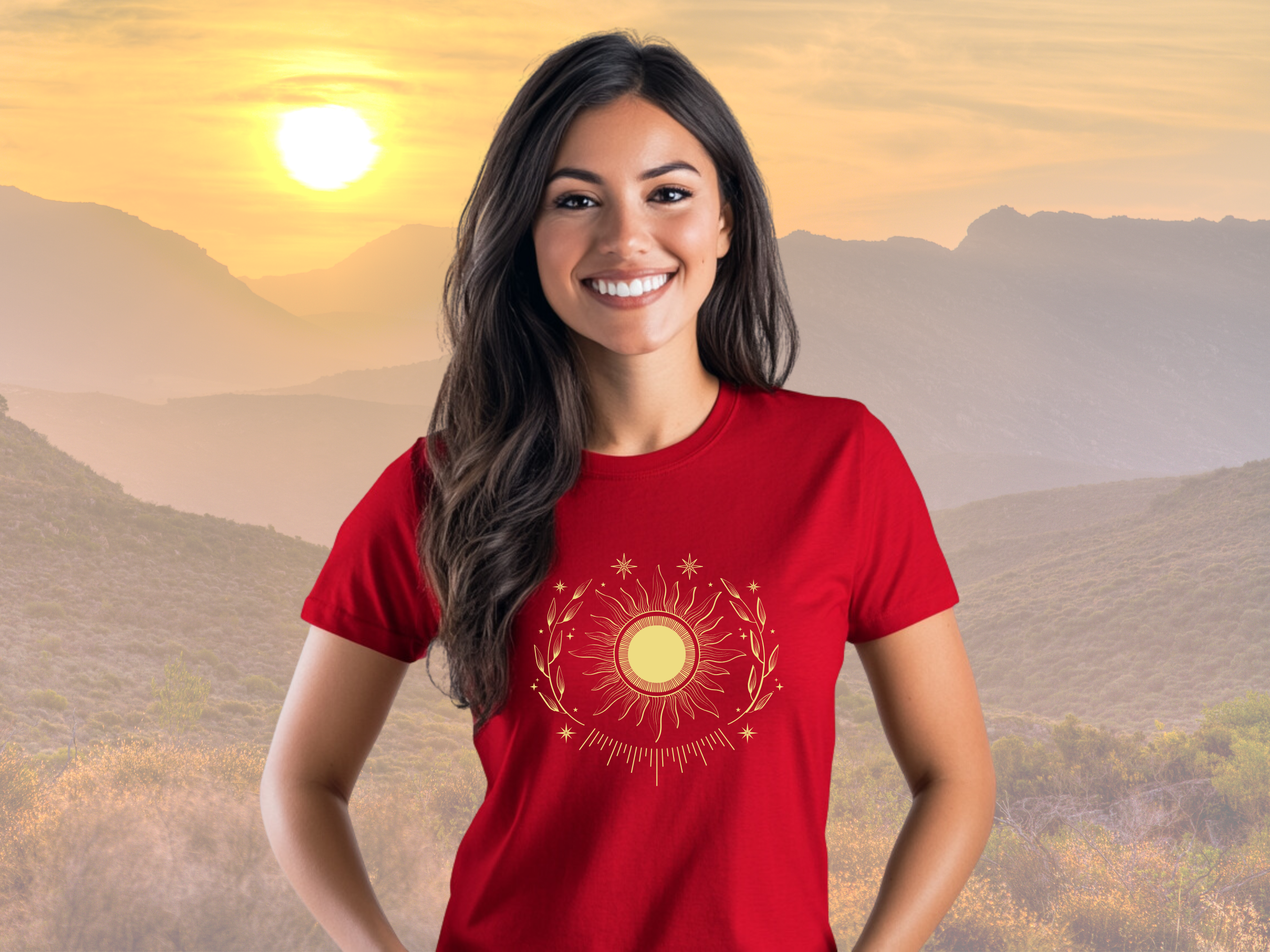 Celesital Sun Gilden Unisex Softstyle Short Sleeve T-Shirt, Mystical Tee Shirt