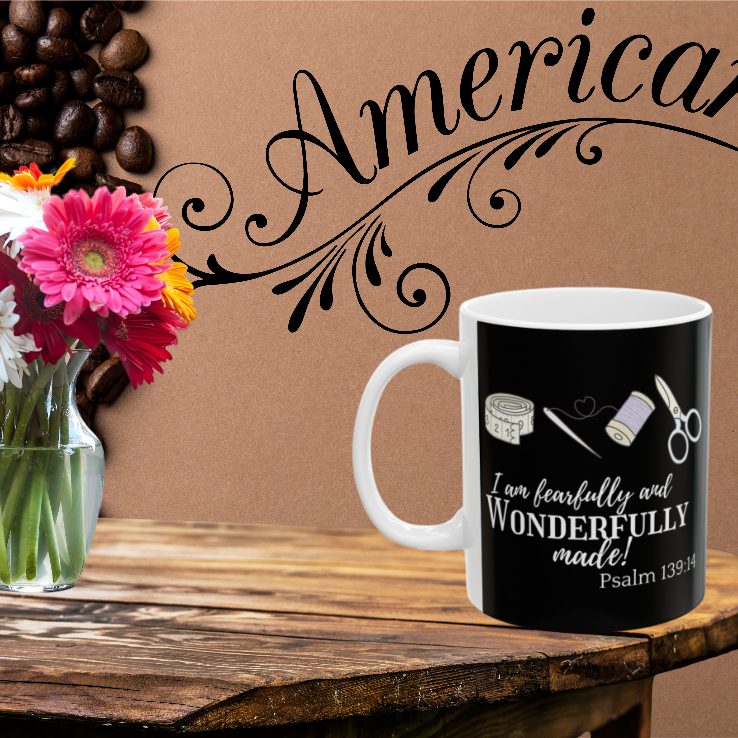 Mug Creative Gift for Crafters, Psalm 139:14 Cup