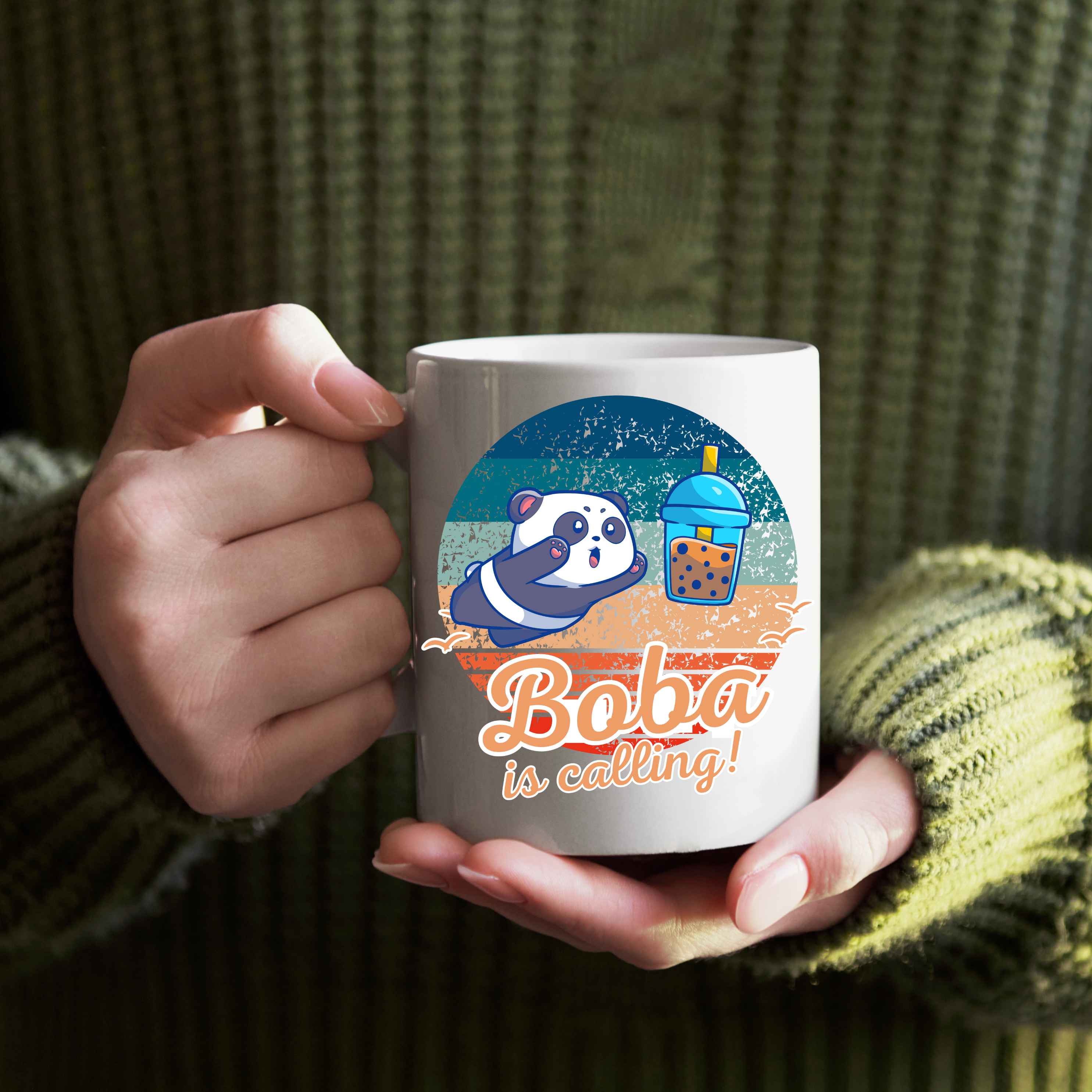 Mug - Boba is Calling Panda Ceramic Mug (11oz, 15oz) product thumbnail image Mug - Boba is Calling Panda Ceramic Mug (11oz, 15oz) product thumbnail image