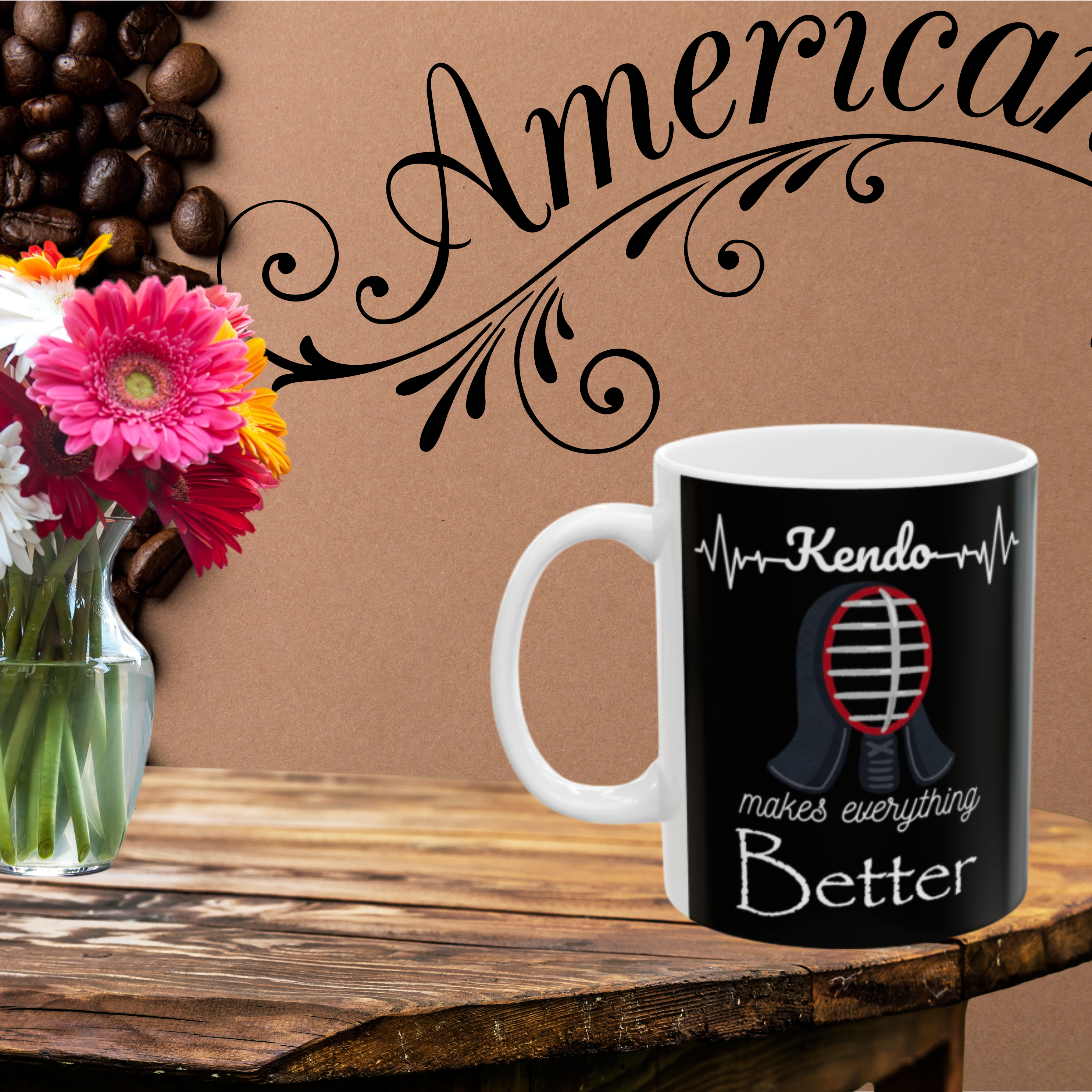 Mug - Kendo makes everything better ceramic coffee cup (11oz, 15oz) product thumbnail image Mug - Kendo makes everything better ceramic coffee cup (11oz, 15oz) product thumbnail image